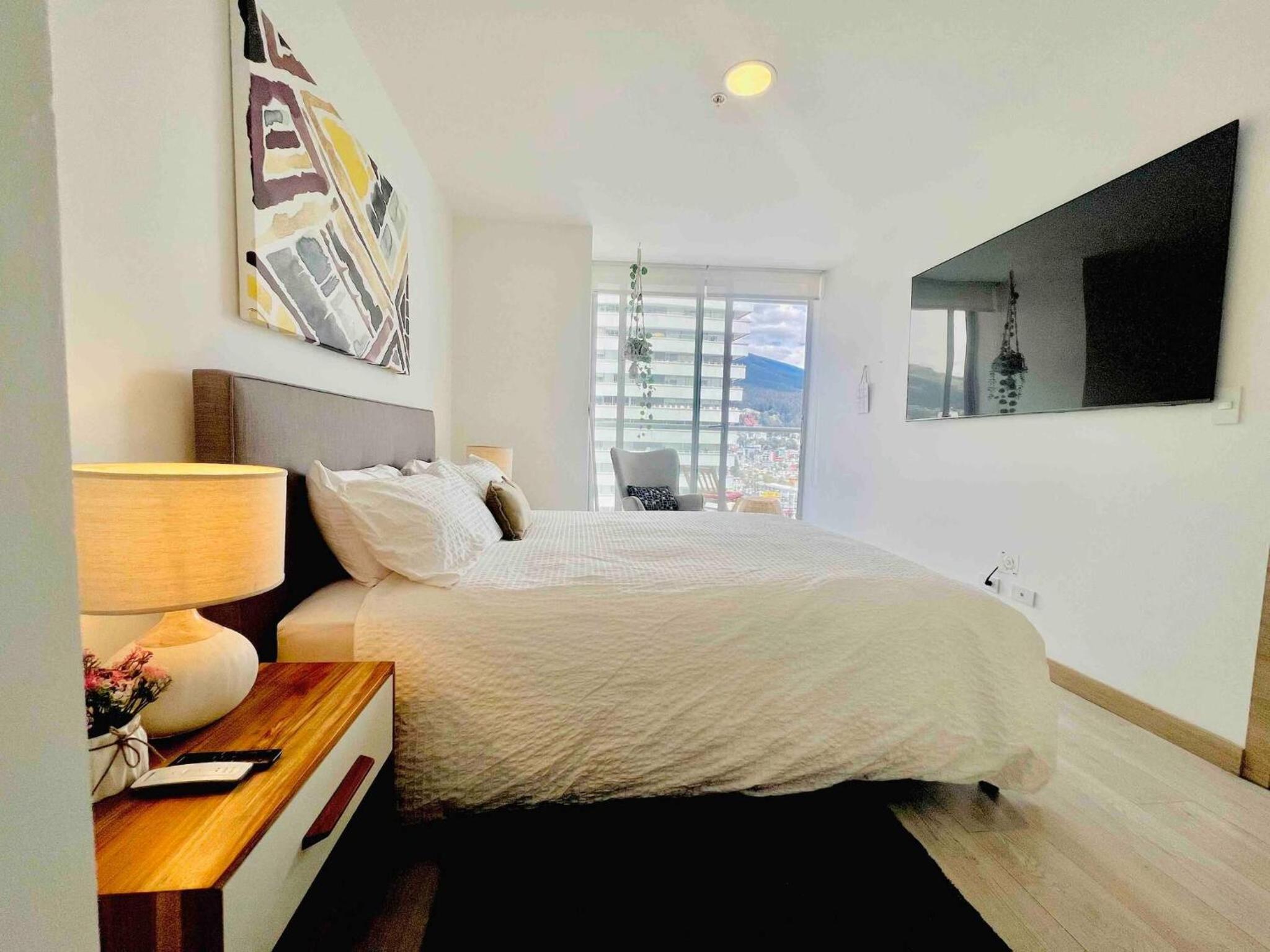 Beautiful apt-balcony in La Carolina 70 QLED TV