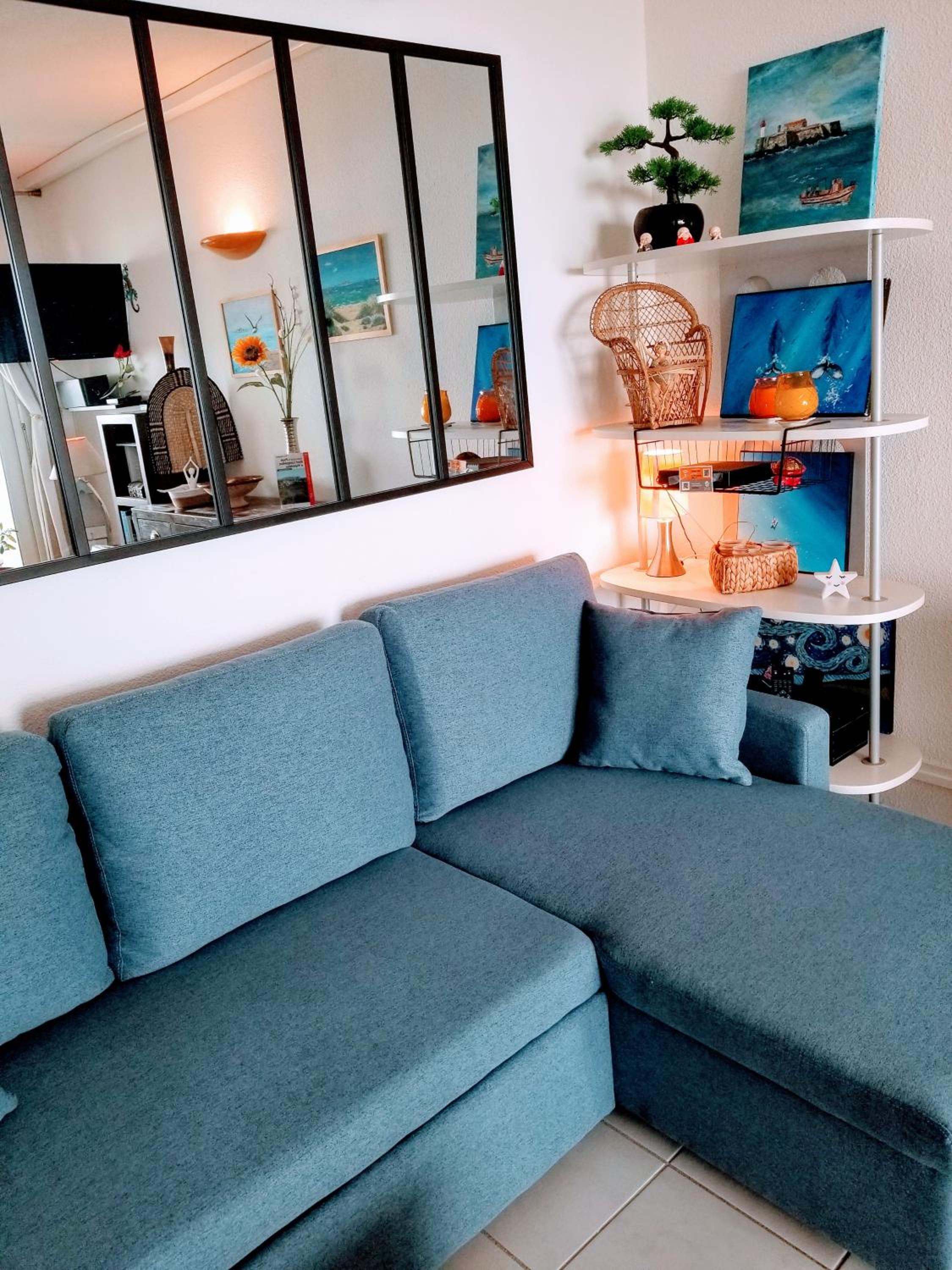 MOM' Blue Paradise Front De Mer 3 étoiles 61 m2 CAP'Diem 3 Clim - Idéal pr un Séjour de 15j ou plus ! Wifi, lit 160 - 4è Ascenseur, Parking, Piscine, Pétan