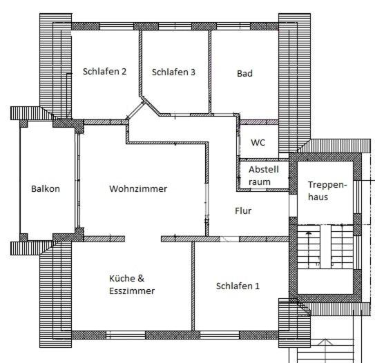 Moderne Bauernhof Wohnung mitten in der Natur