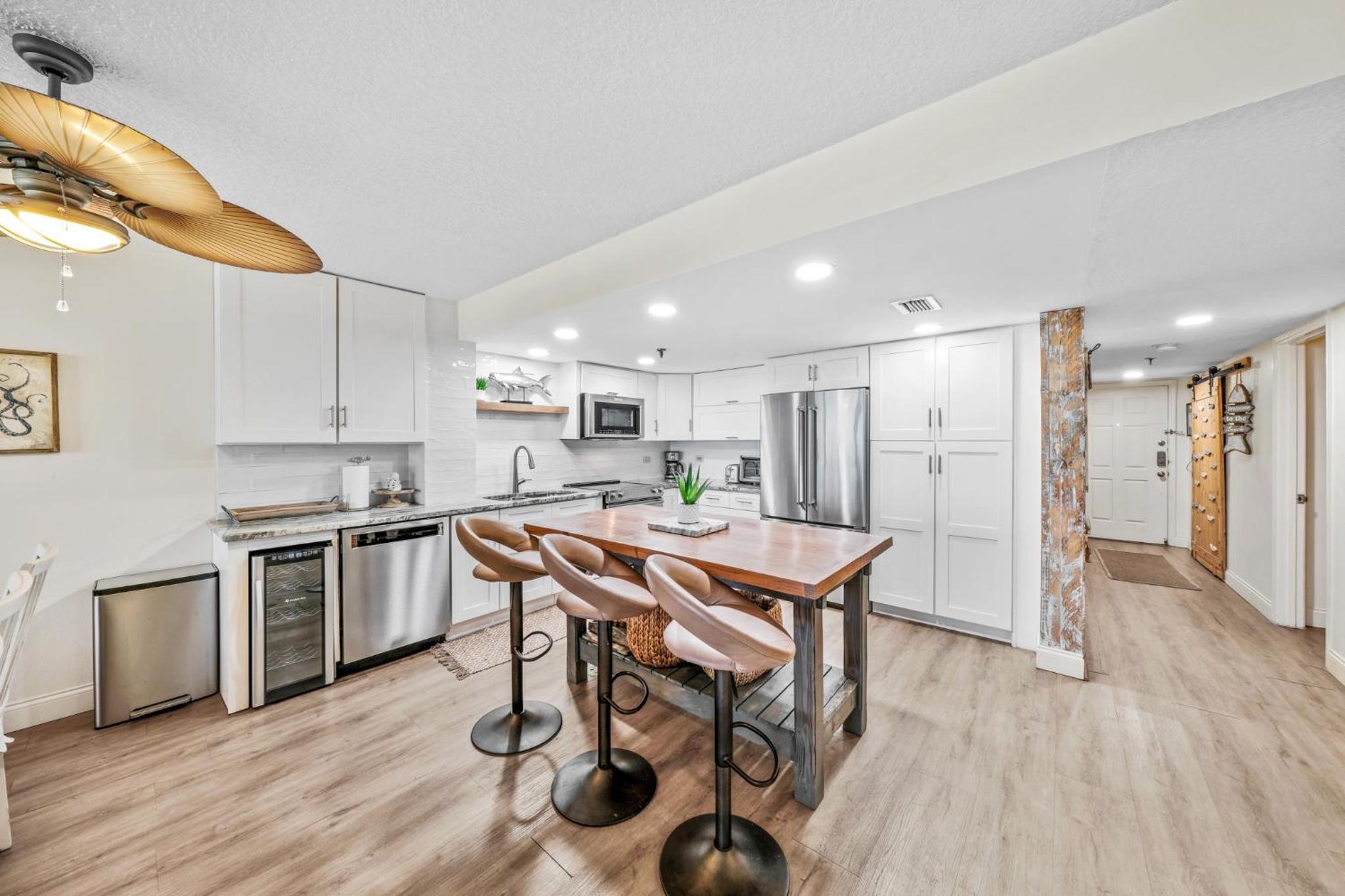 Updated direct oceanfront condo with large private balcony and a beachfront pool
