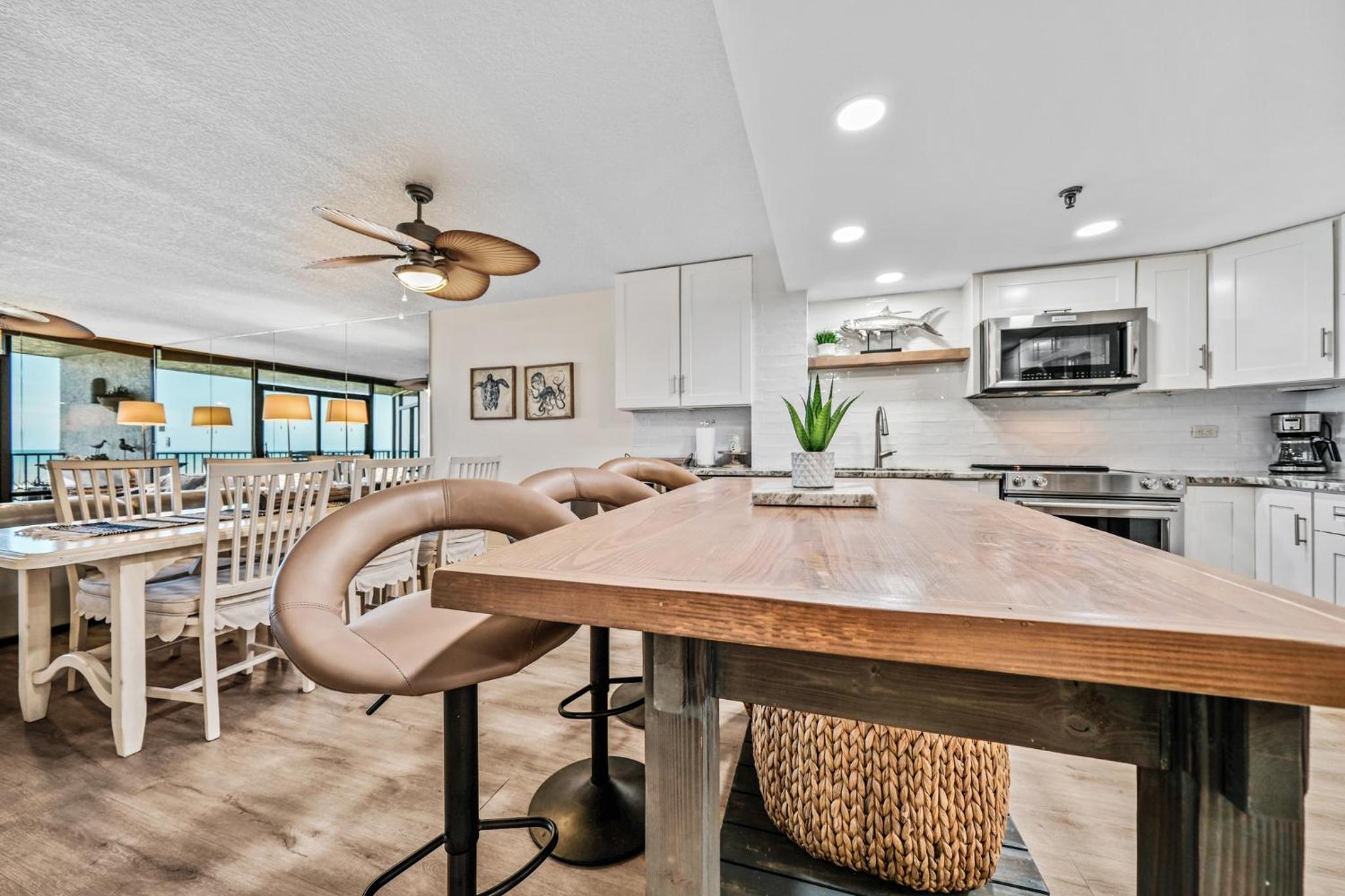 Updated direct oceanfront condo with large private balcony and a beachfront pool