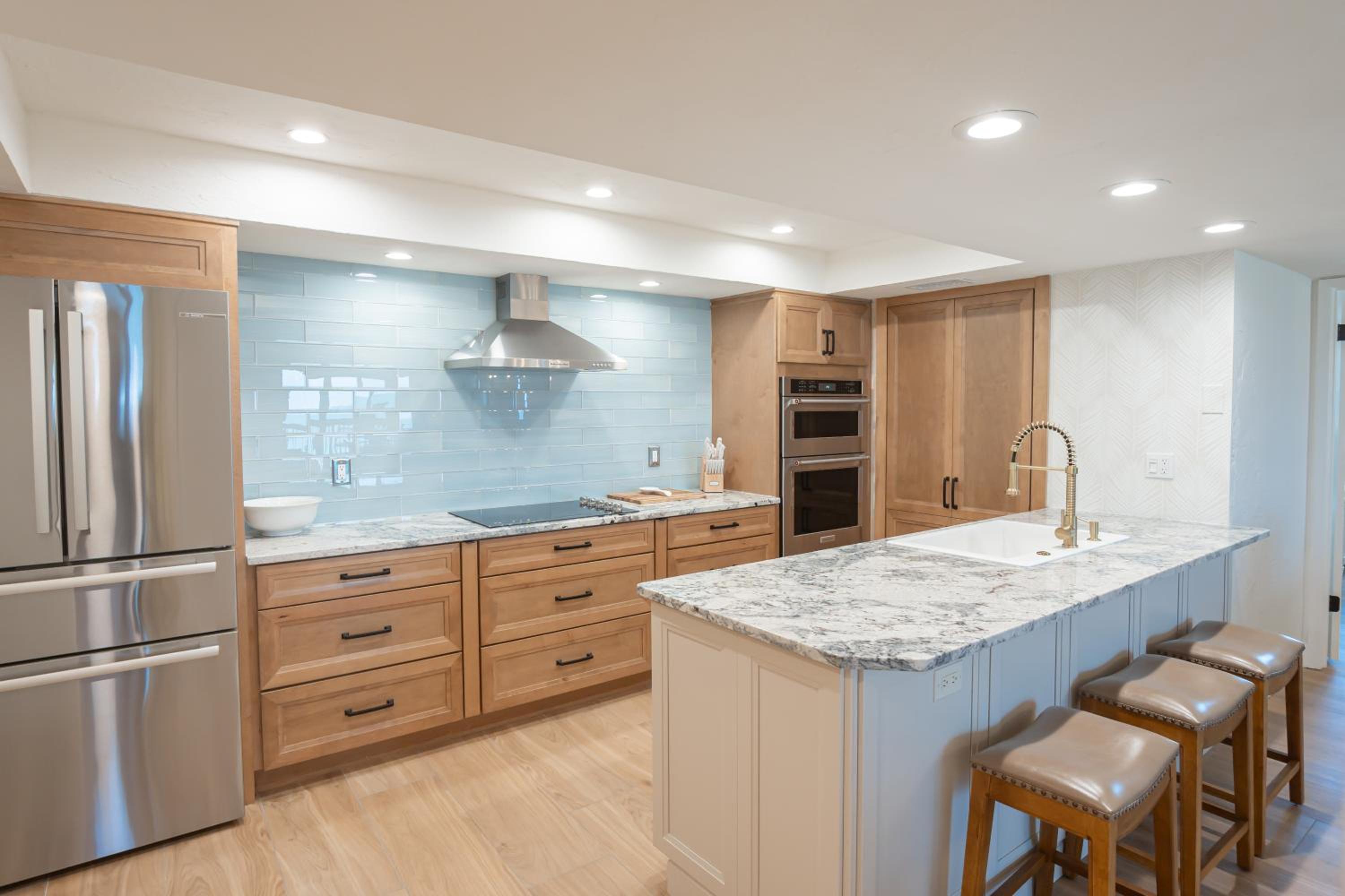 Luxury direct oceanfront corner with a large private balcony, heated pool and garage