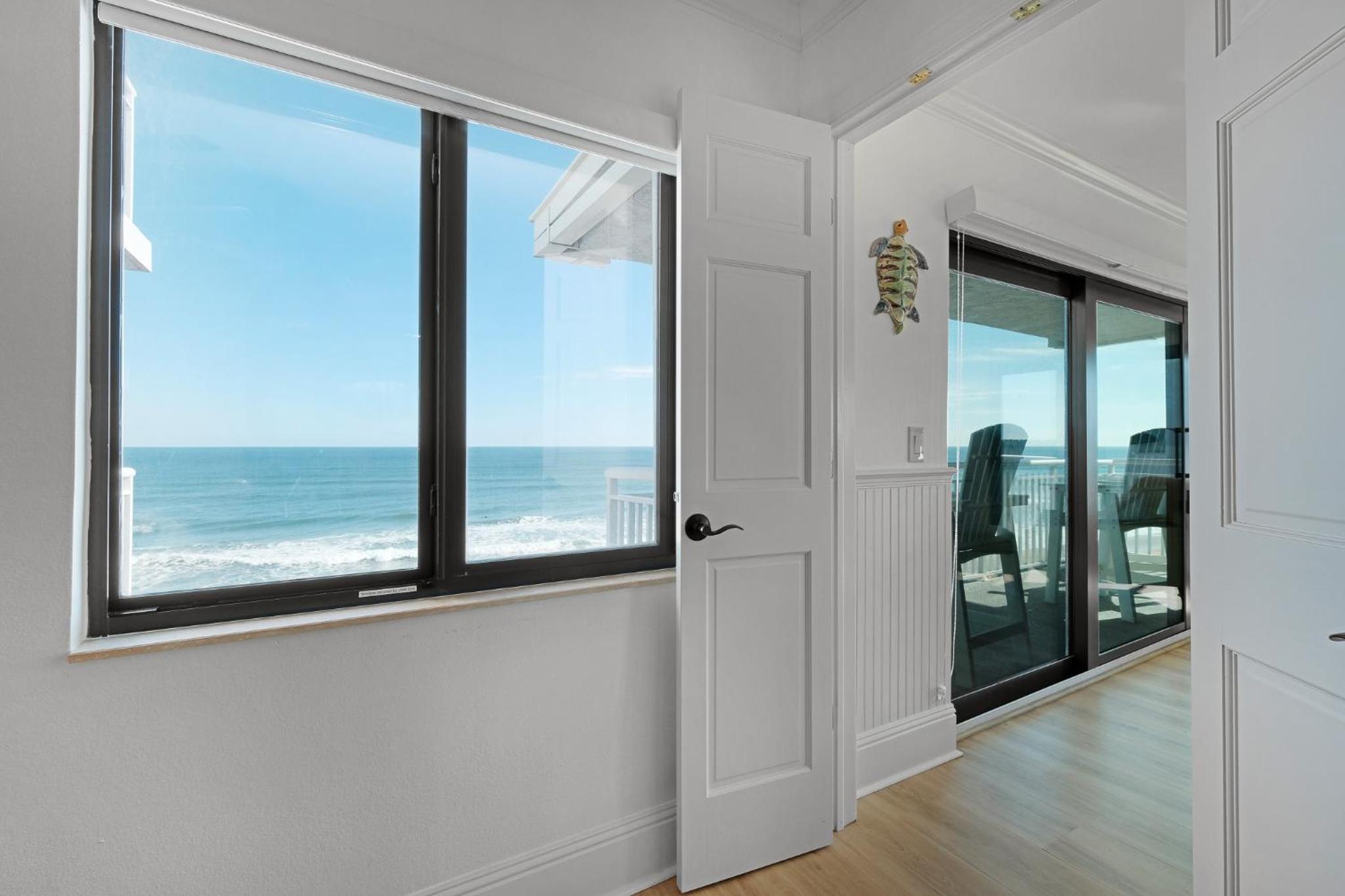 Luxury, direct oceanfront top-floor corner with wrap-around balcony and heated pool