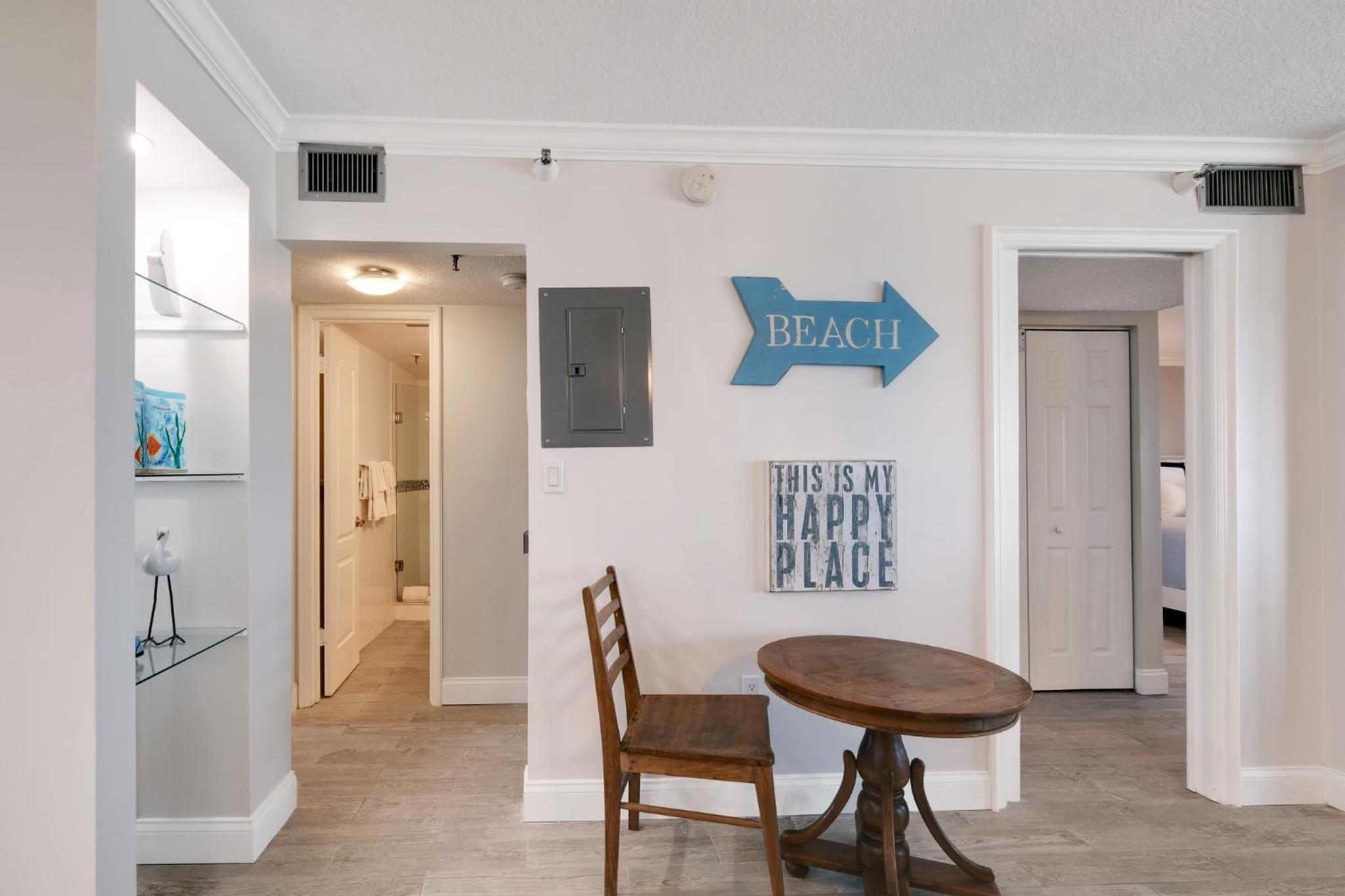 Updated direct oceanfront condo with a balcony, beachfront heated pool and beach access