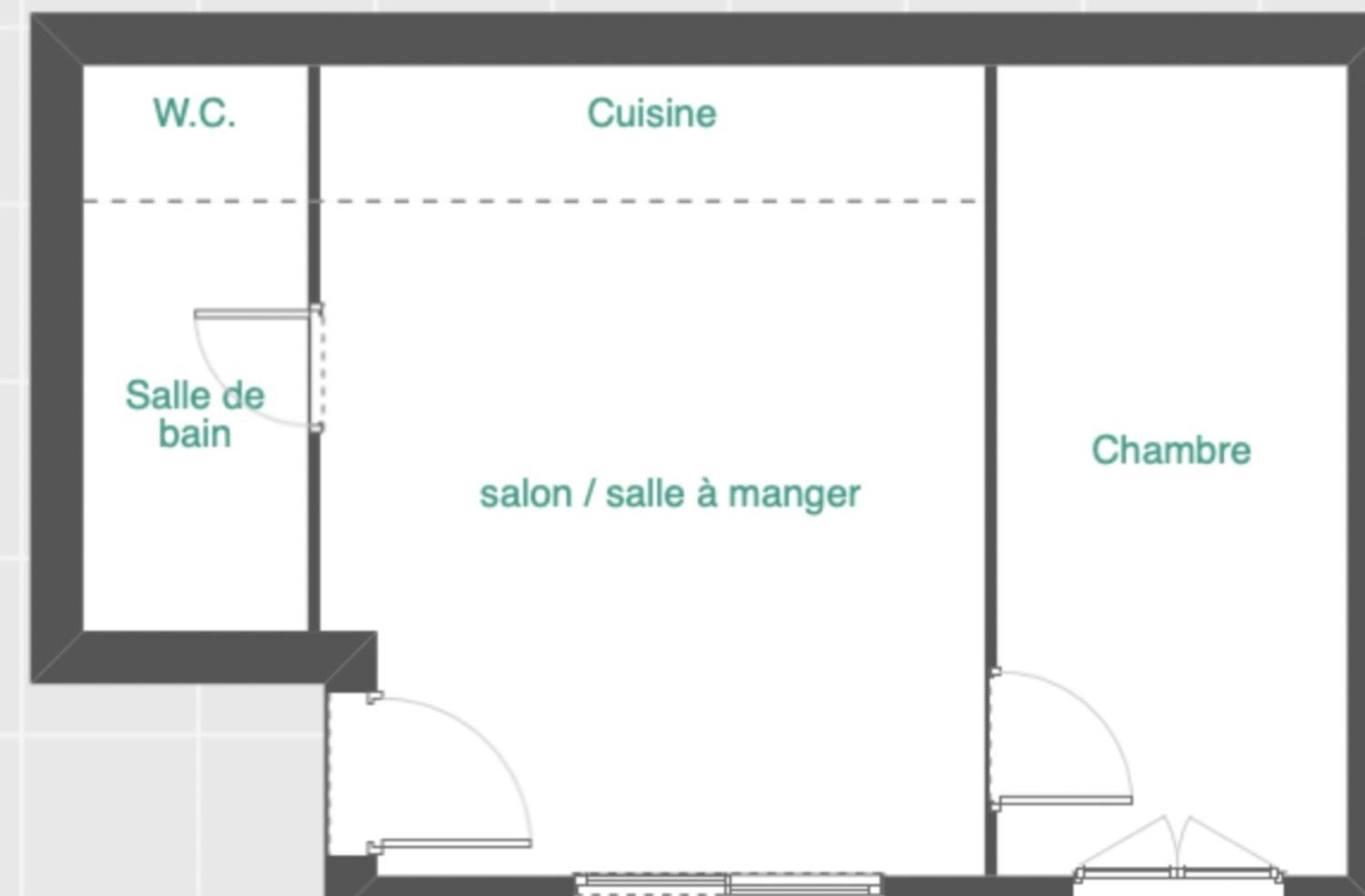 1 chambres , 131 rue d'antibes