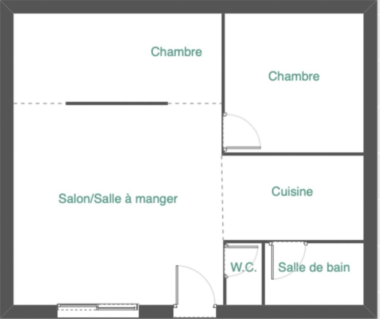 2 chambres , 131 rue d'antibes