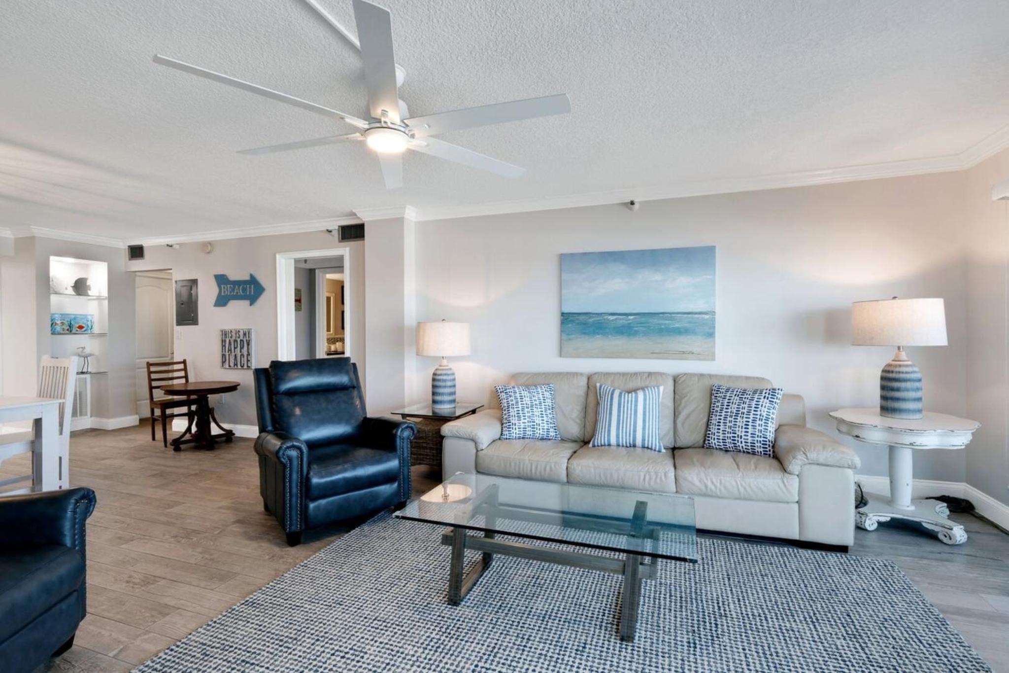 Updated direct oceanfront condo with a balcony, beachfront heated pool and beach access