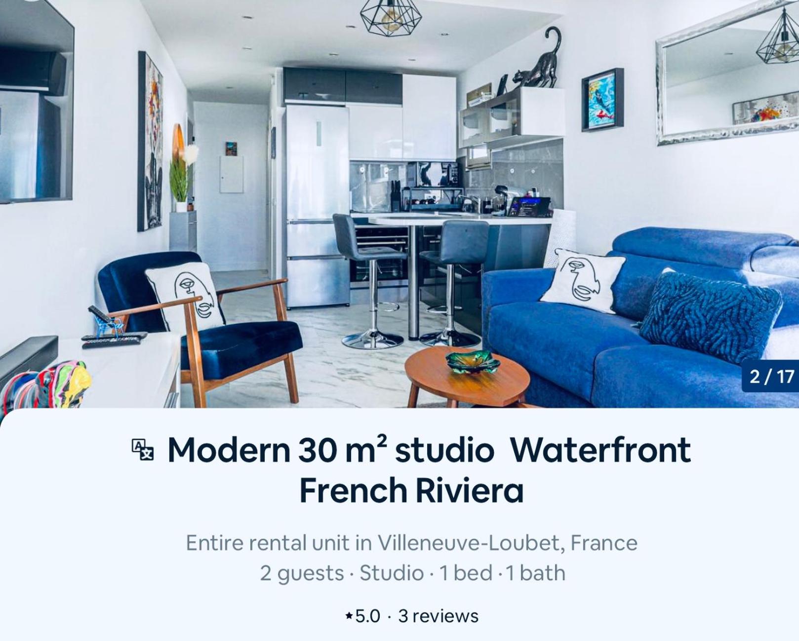 Studio Azur face à la mer - Parking privé