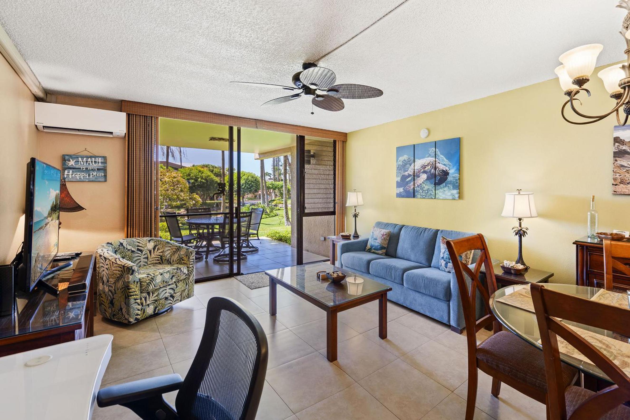 Kamaole Sands 10-113 - Ocean View, Ground Level, Stunning Renovation, Split-AC!