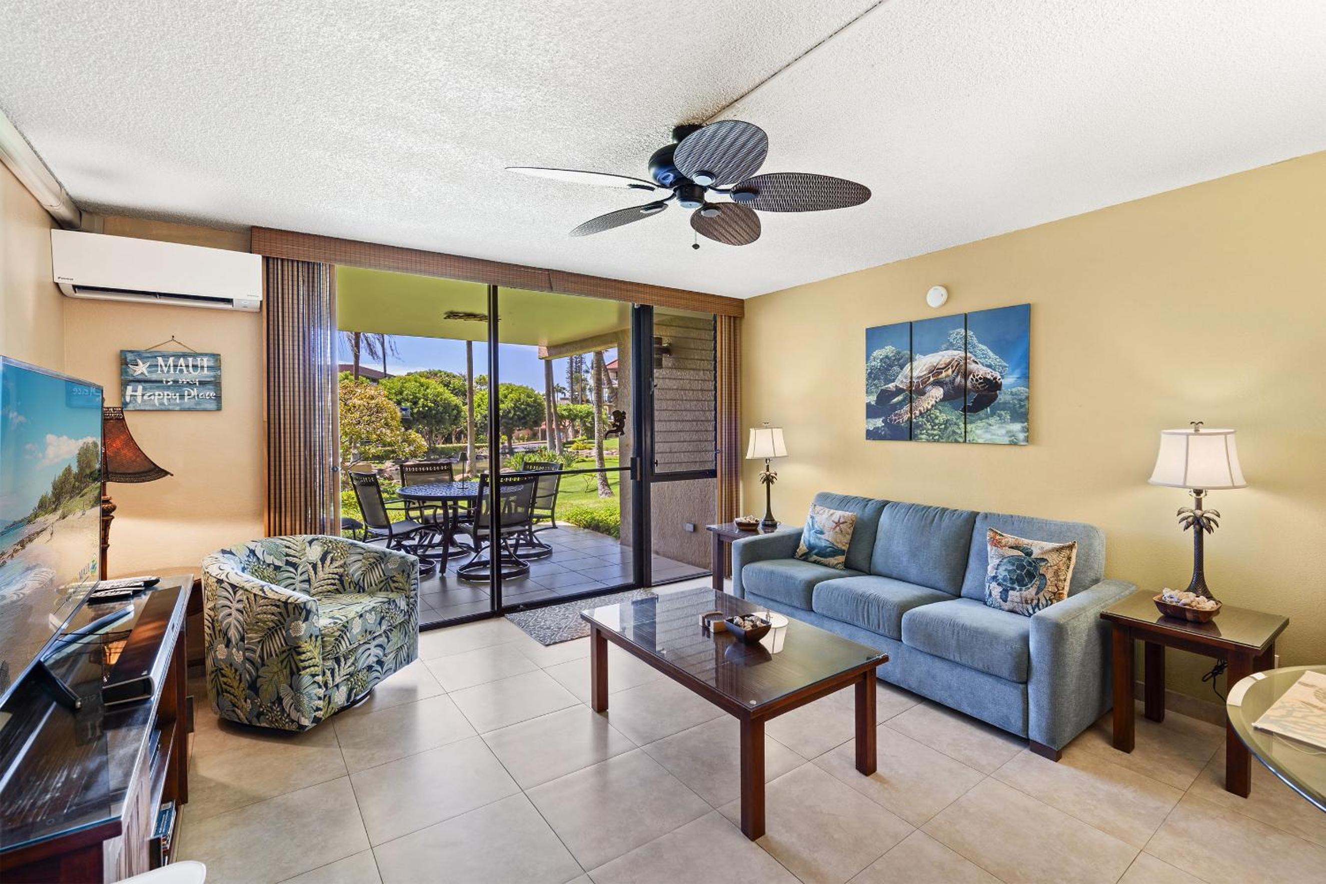 Kamaole Sands 10-113 - Ocean View, Ground Level, Stunning Renovation, Split-AC!