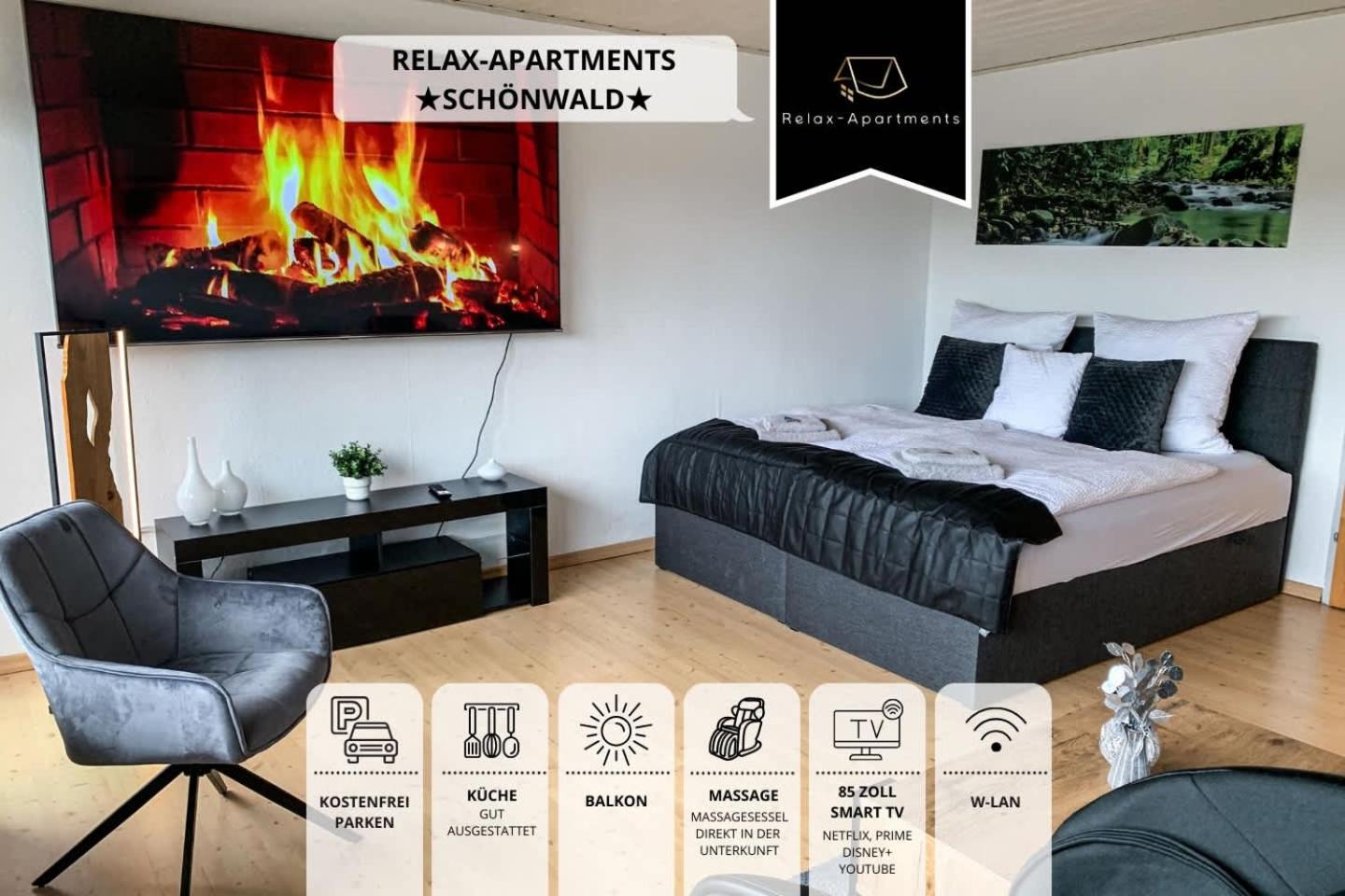 RelaxApartment Massagesessel, Küche, Balkon, Natur