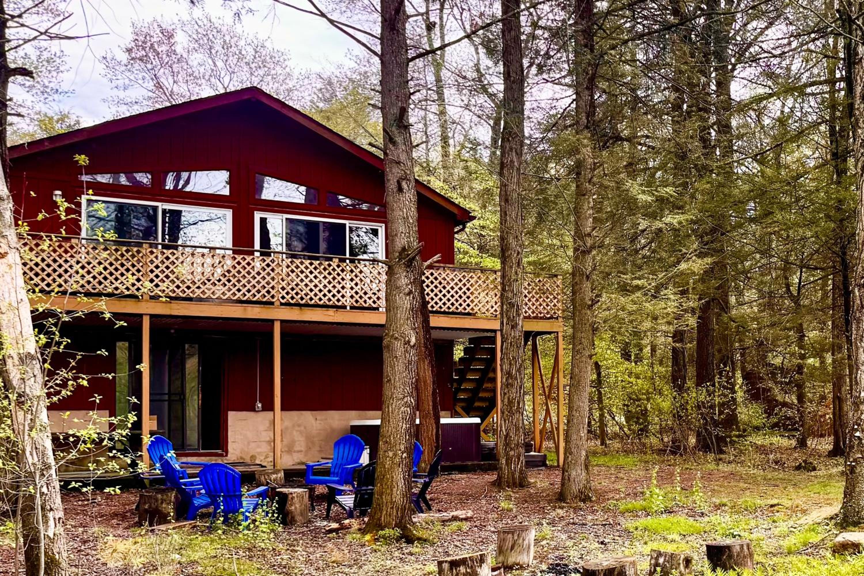 Hot Tub, Dock, Pool Table! Lakefront Poconos Haven