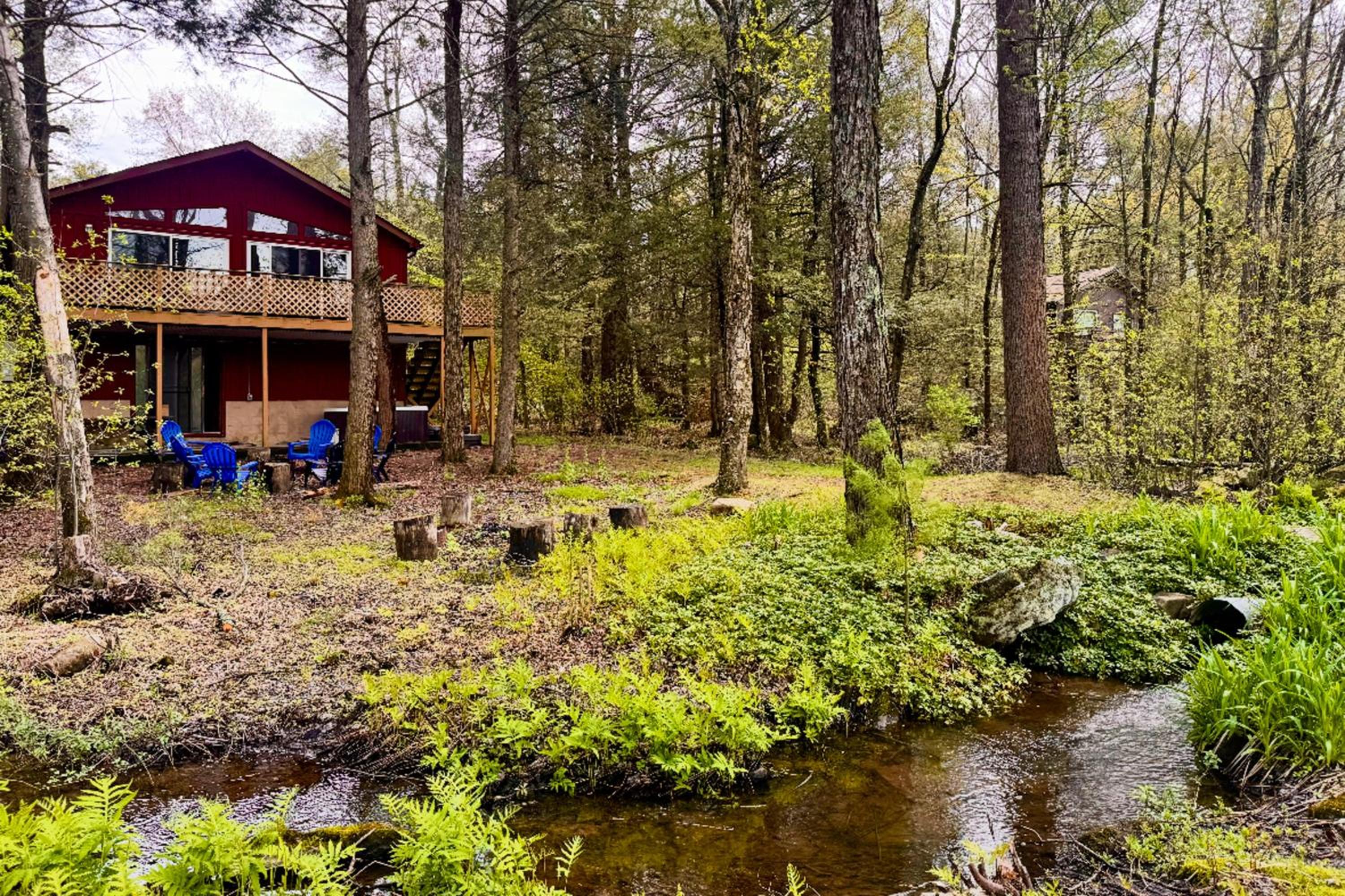 Hot Tub, Dock, Pool Table! Lakefront Poconos Haven