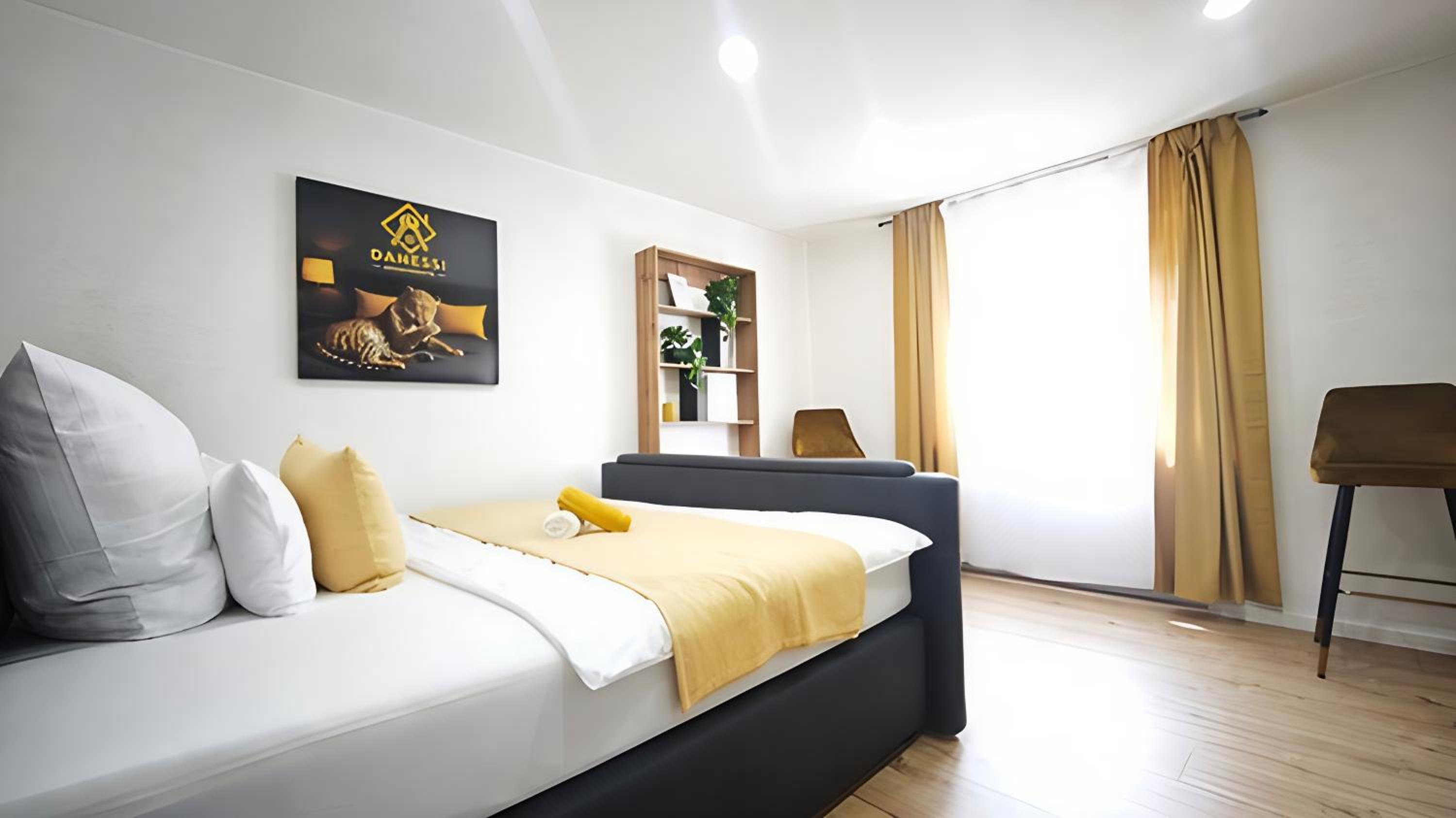 DANESSI-Business-Apartment, nahe Industriegebiet und Koblenz, WLAN, Smart TV Boxspringbett mit Waipu, Vollausgestattete Küche uvm