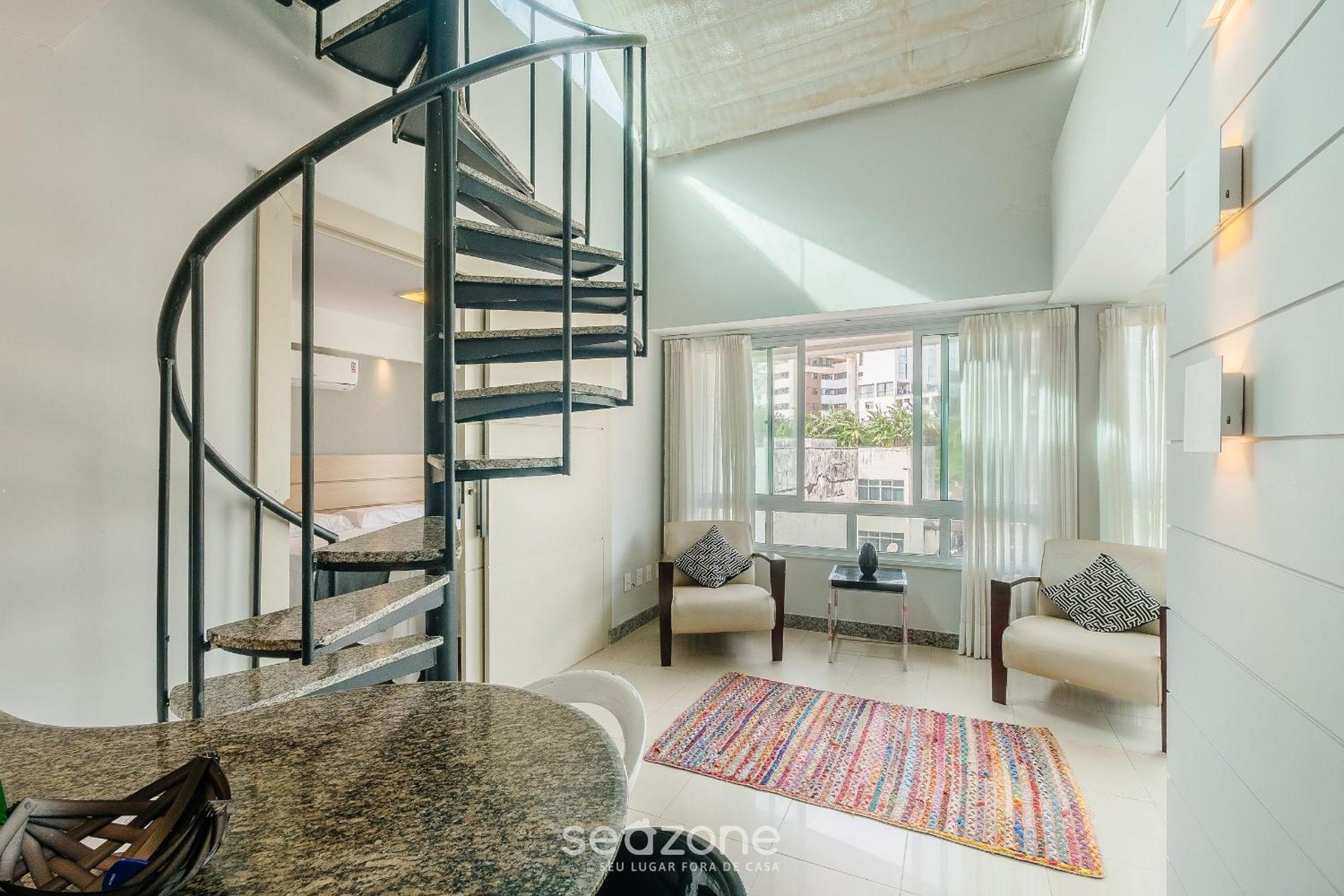 Apt w Jacuzzi and Sea View in Rio Vermelho ENC0307