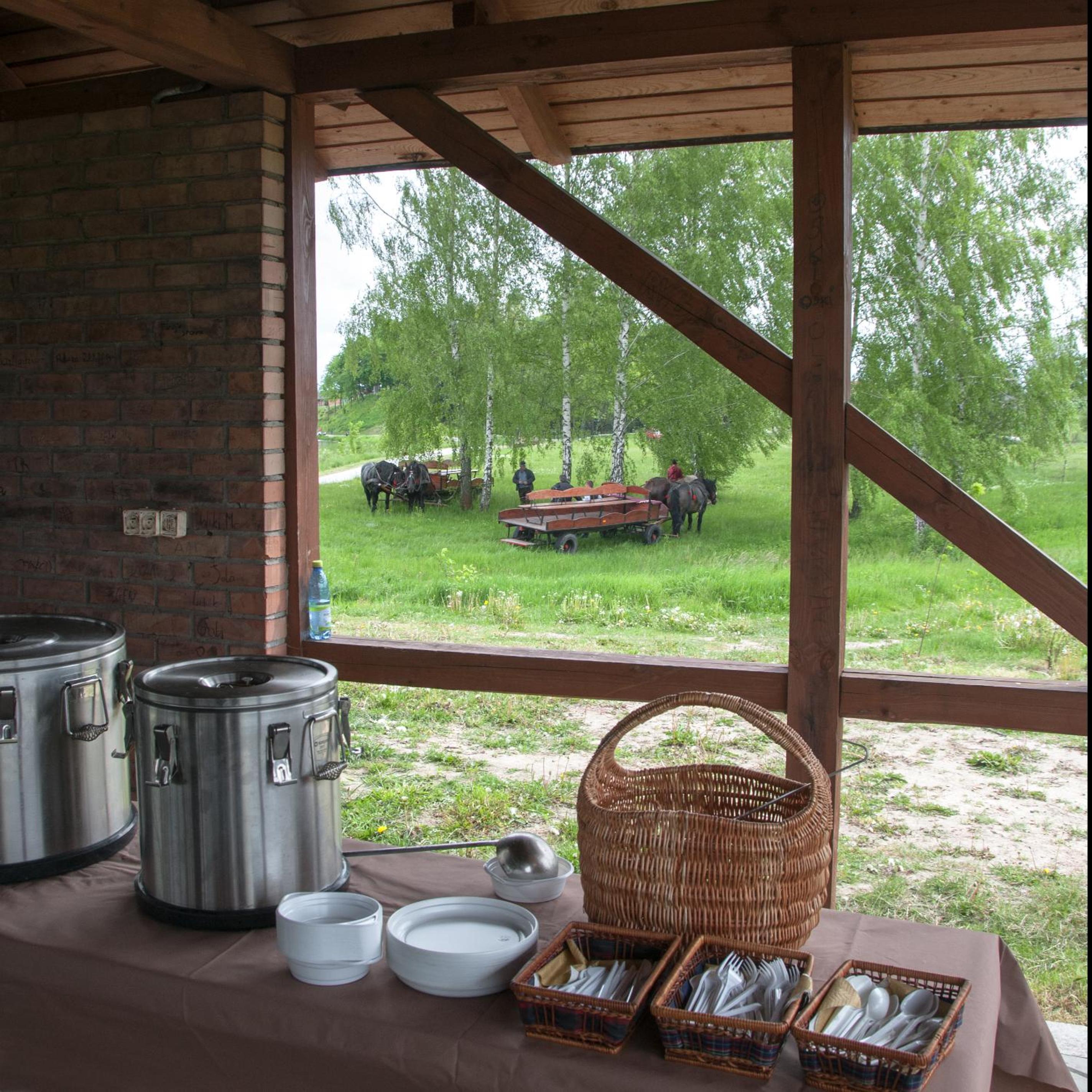 outdoor BBQ area