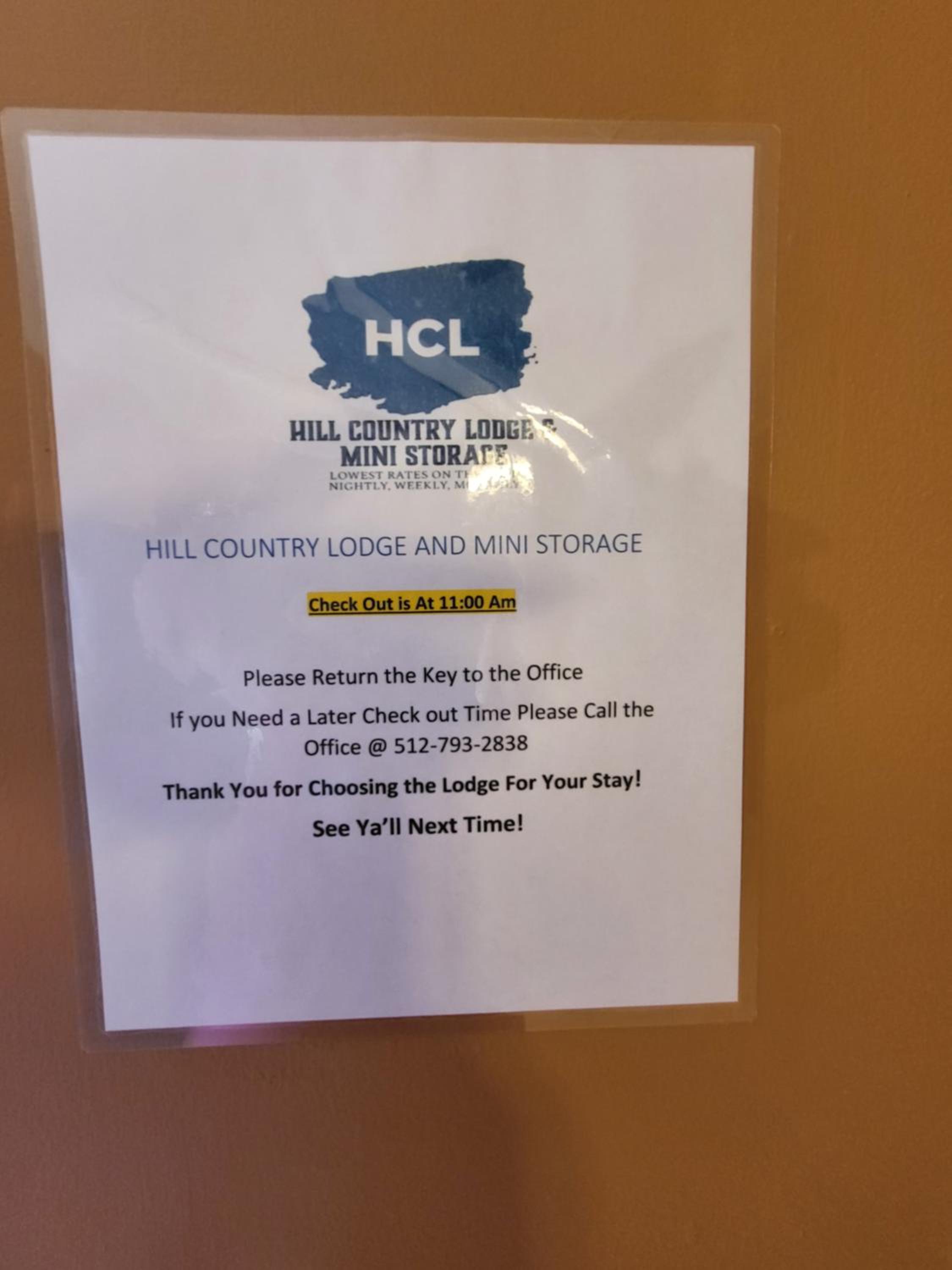 Hill Country Lodge and Mini Storages