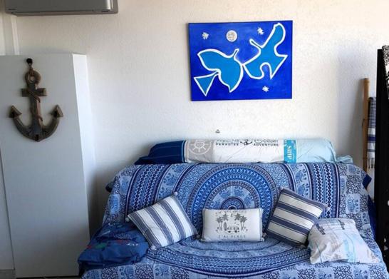 MOM' Blue Paradise Front De Mer 3 étoiles 61 m2 CAP'Diem 3 Clim - Idéal pr un Séjour de 15j ou plus ! Wifi, lit 160 - 4è Ascenseur, Parking, Piscine, Pétan