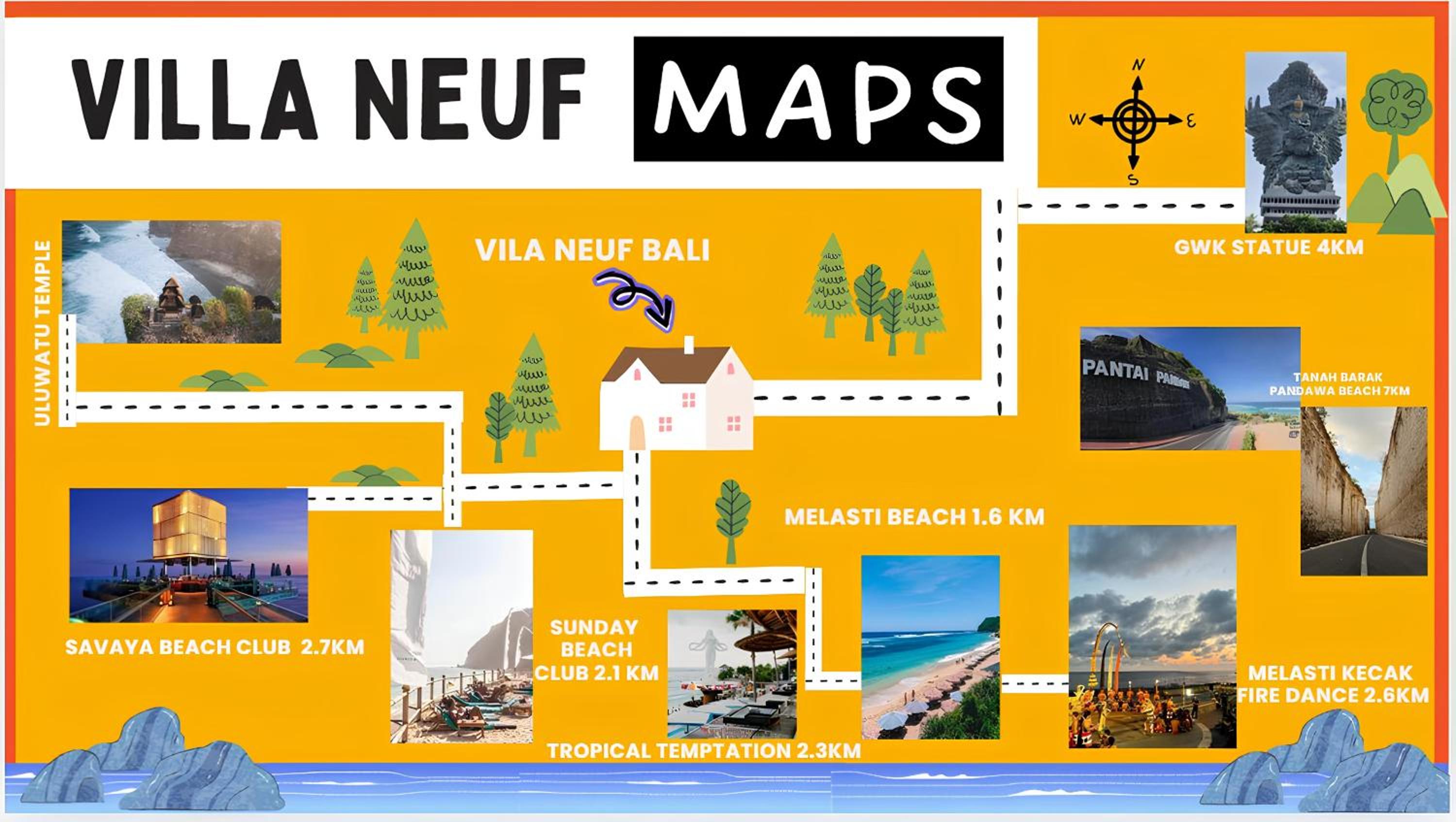 Neuf Villa 3BR Private Pool Near Melasti Beach