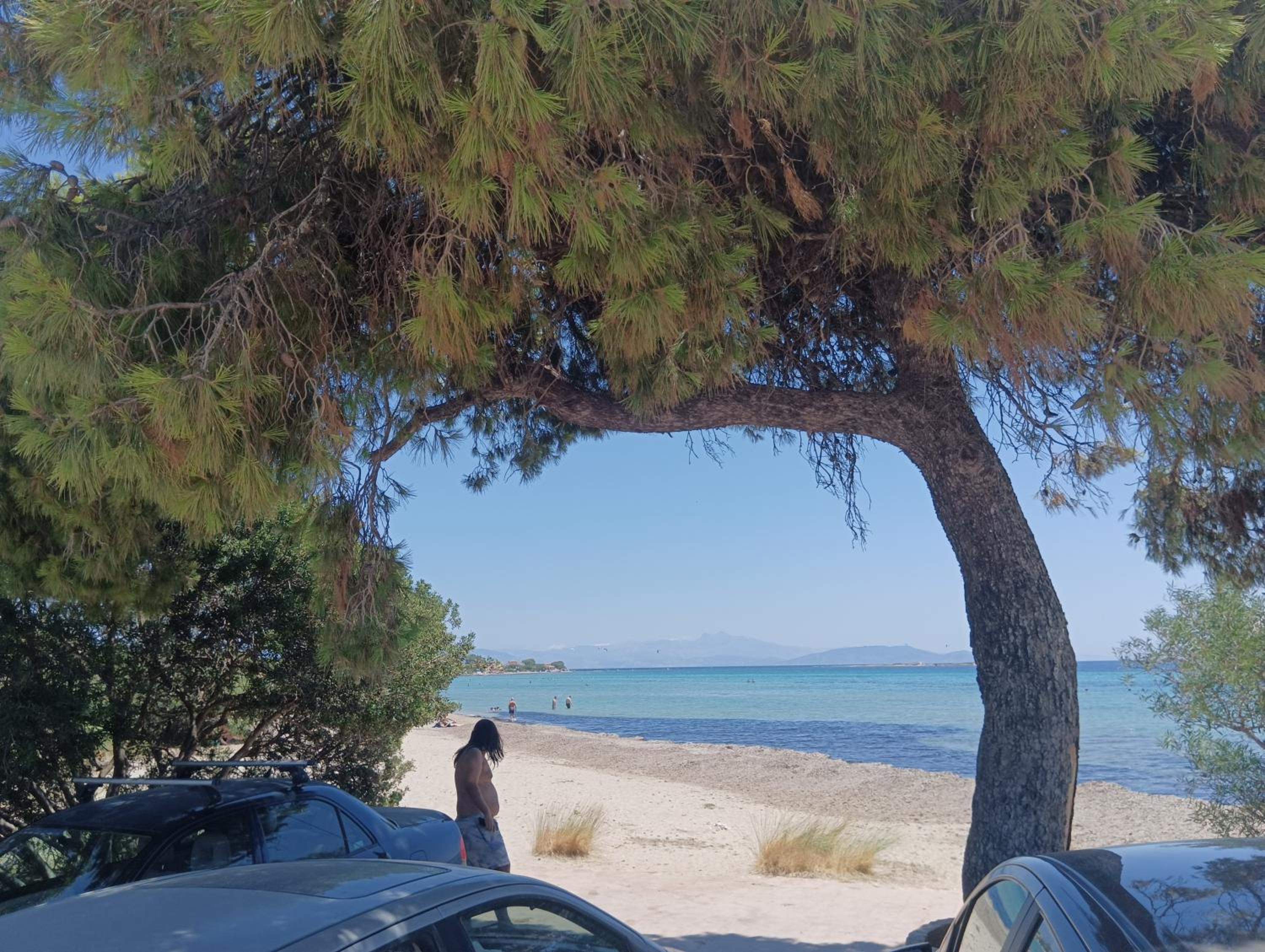 Family mobile home solar powered near the sea and the airport