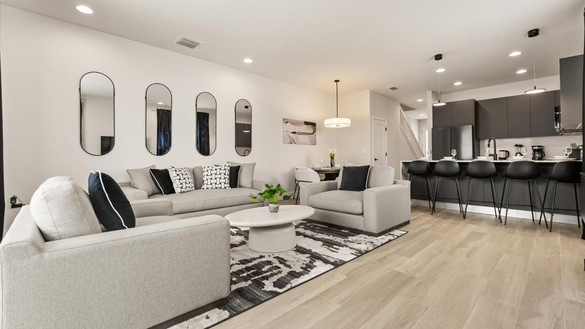 Contemporary 4BR Townhome with Pool & Themed Rooms