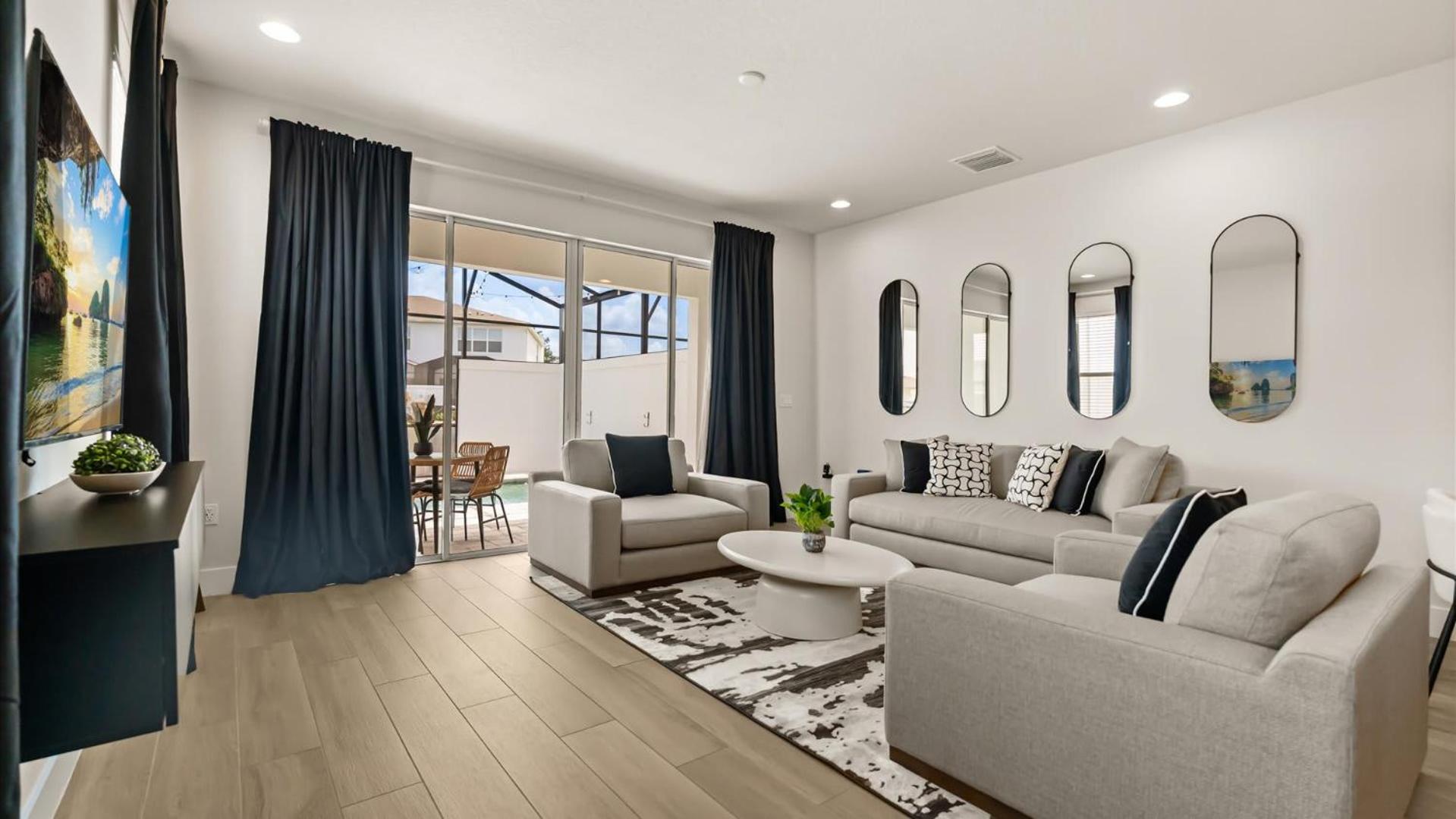 Contemporary 4BR Townhome with Pool & Themed Rooms