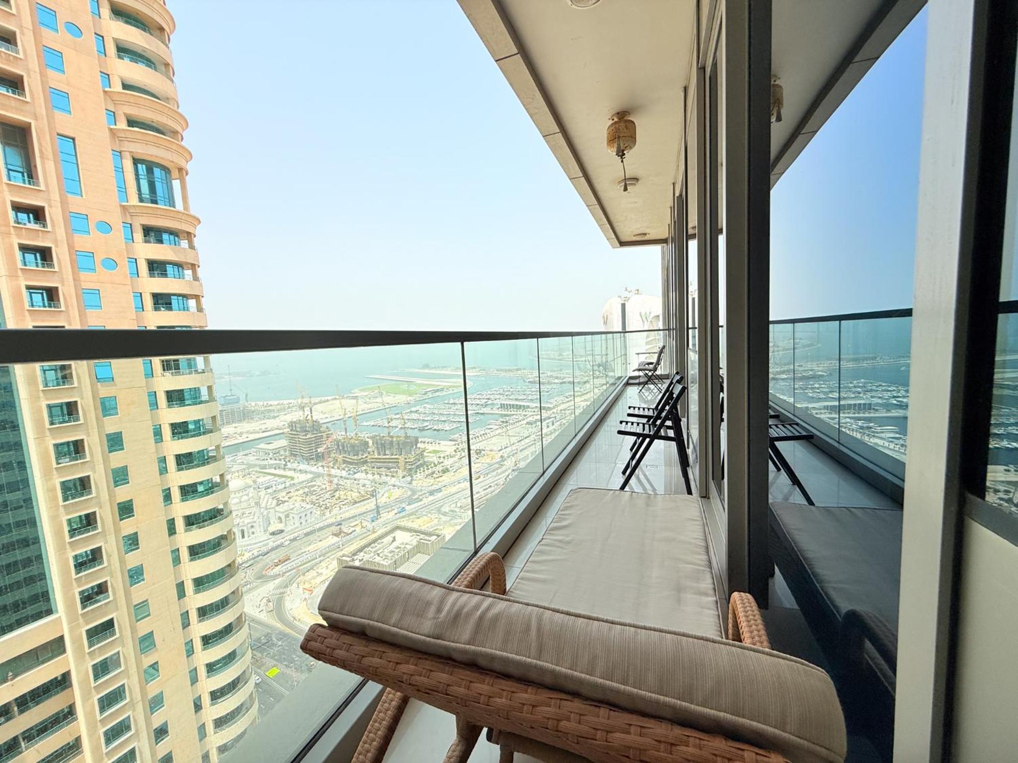 Ocean Heights New 2BDR with full Sea & Dubai Eye view in Marina by Simplex Home