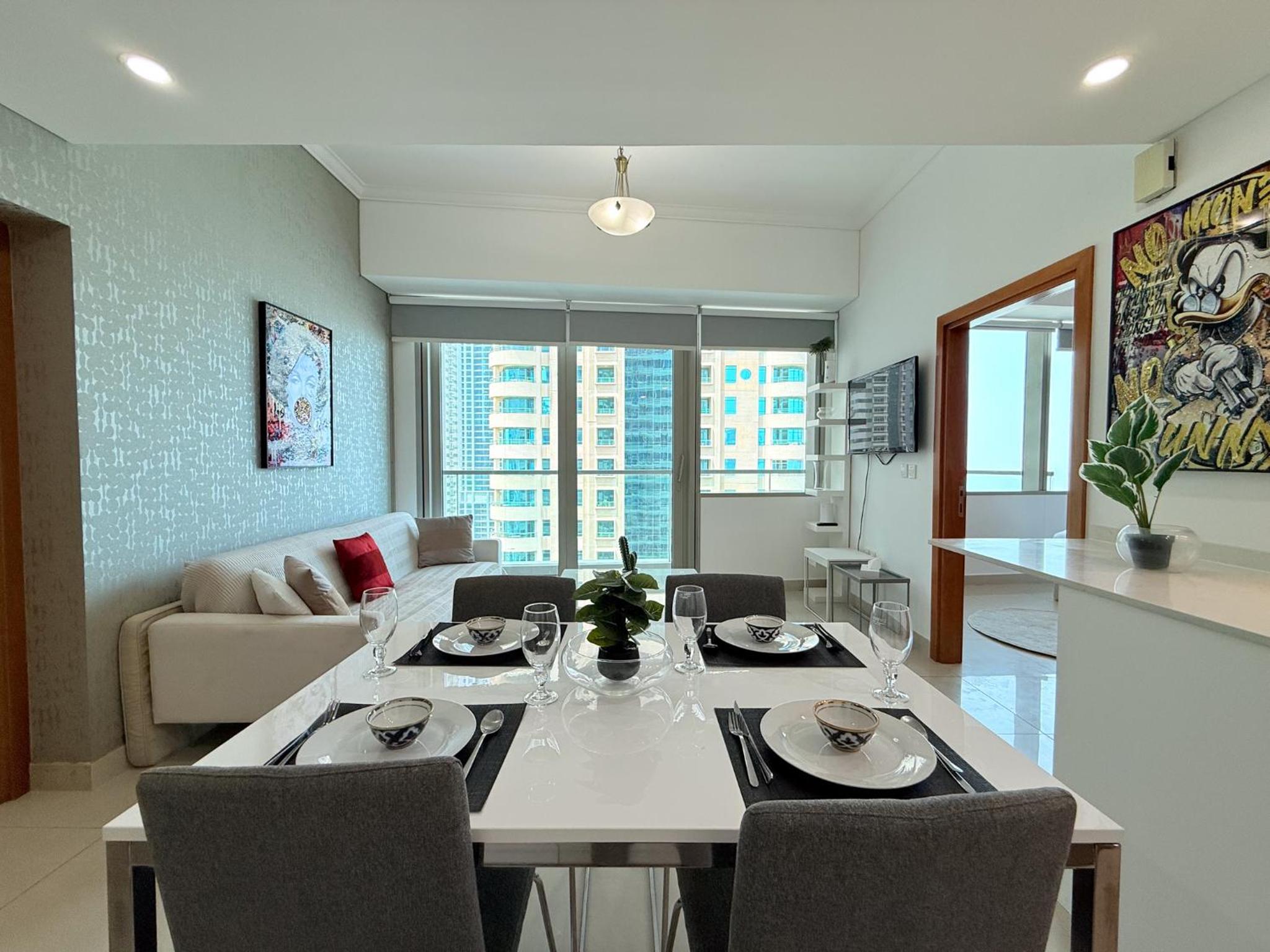 Ocean Heights New 2BDR with full Sea & Dubai Eye view in Marina by Simplex Home