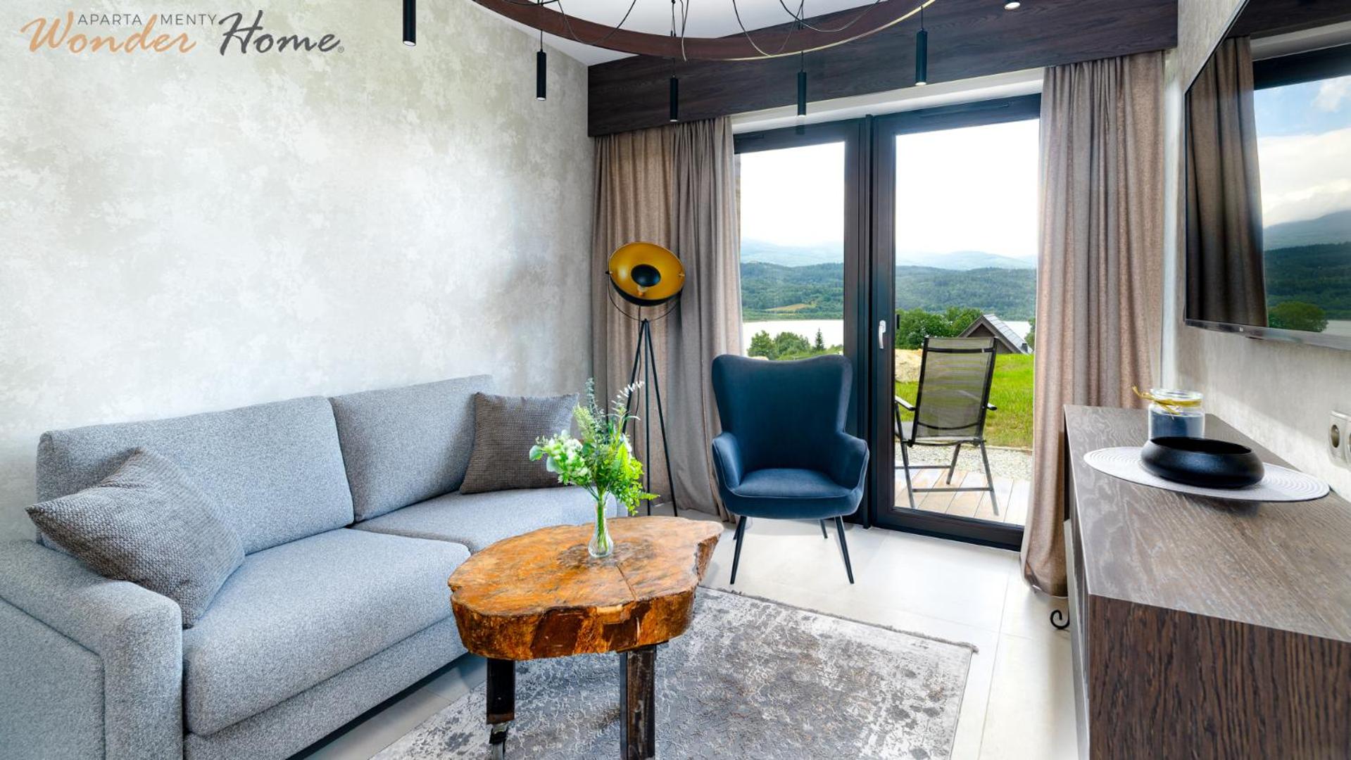Wonder Hill - bajkowy widok na góry i zalew, strefa wellness na terenie kompleksu