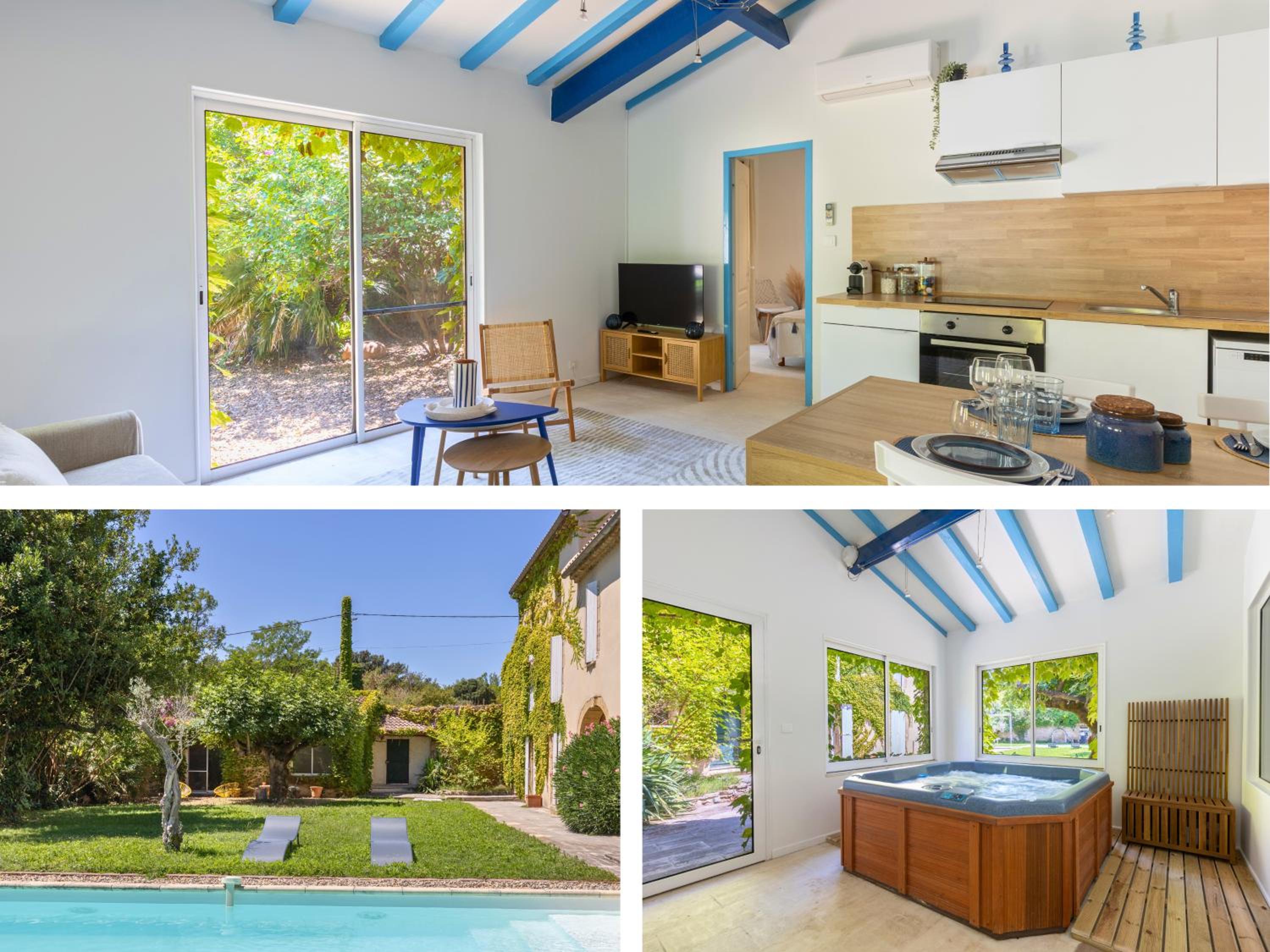 Escapade provençale - Idéal couple & petite famille - Jacuzzi exclusif - 10min Avignon et Château-neuf-du-Pape - Jardin & Piscine - Parking privé gratuit