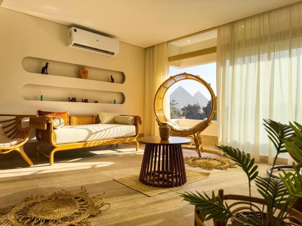 Bohemian Oasis with Pyramids View Ancient Bohemian Giza Khan