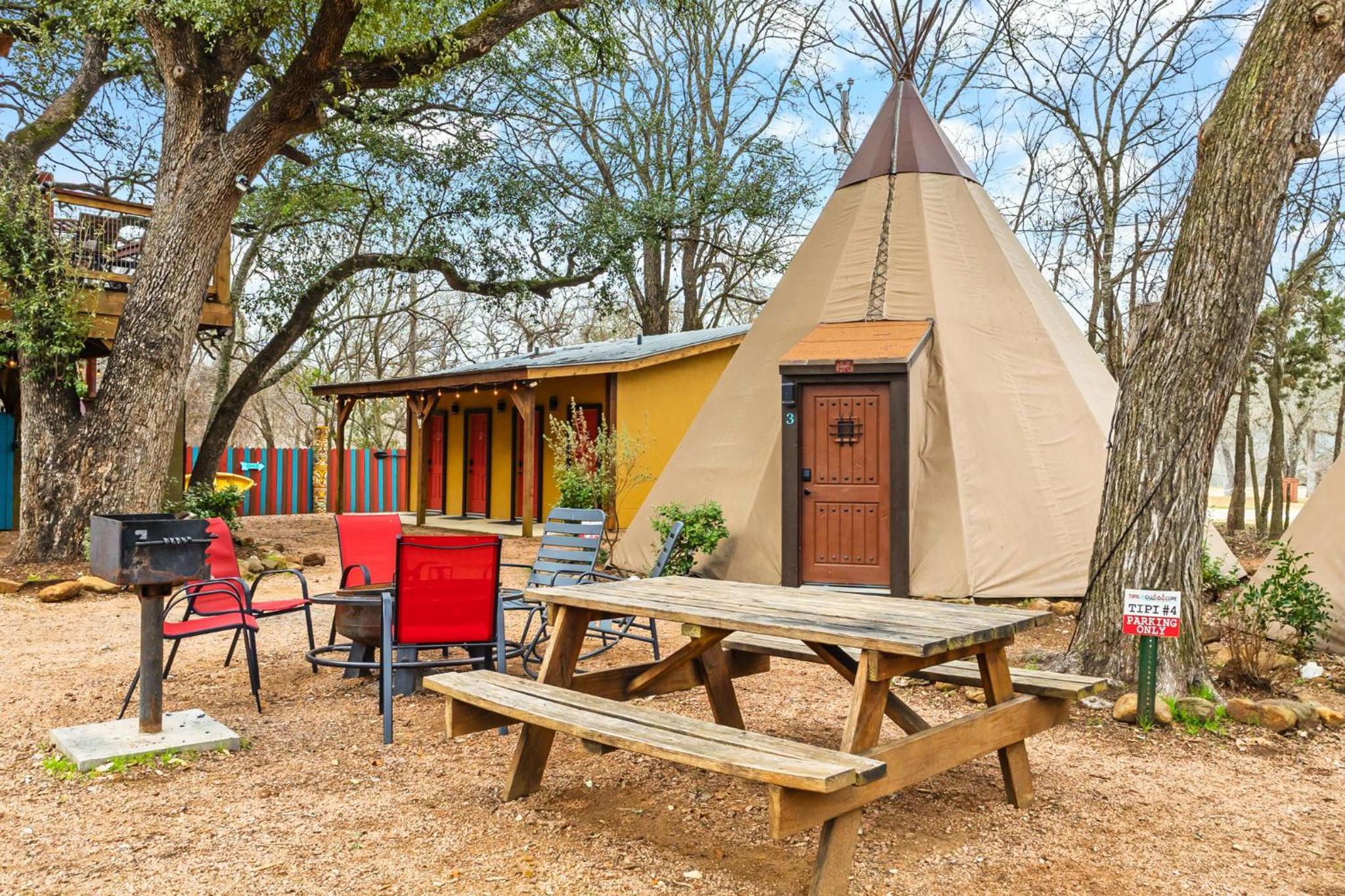 Tipis on the Guadalupe