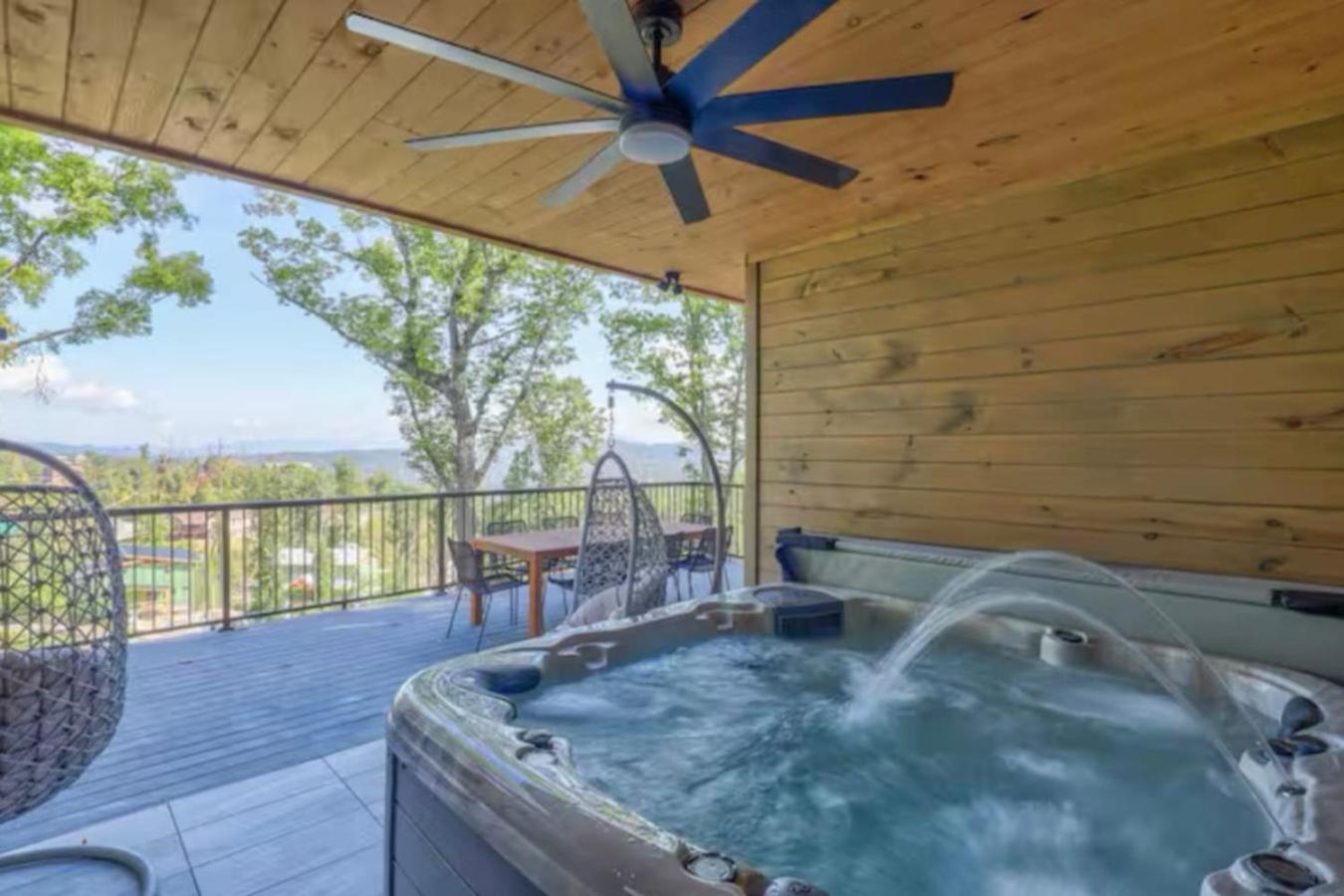 Chalet Vista Pool Hot Tub Game Room Views