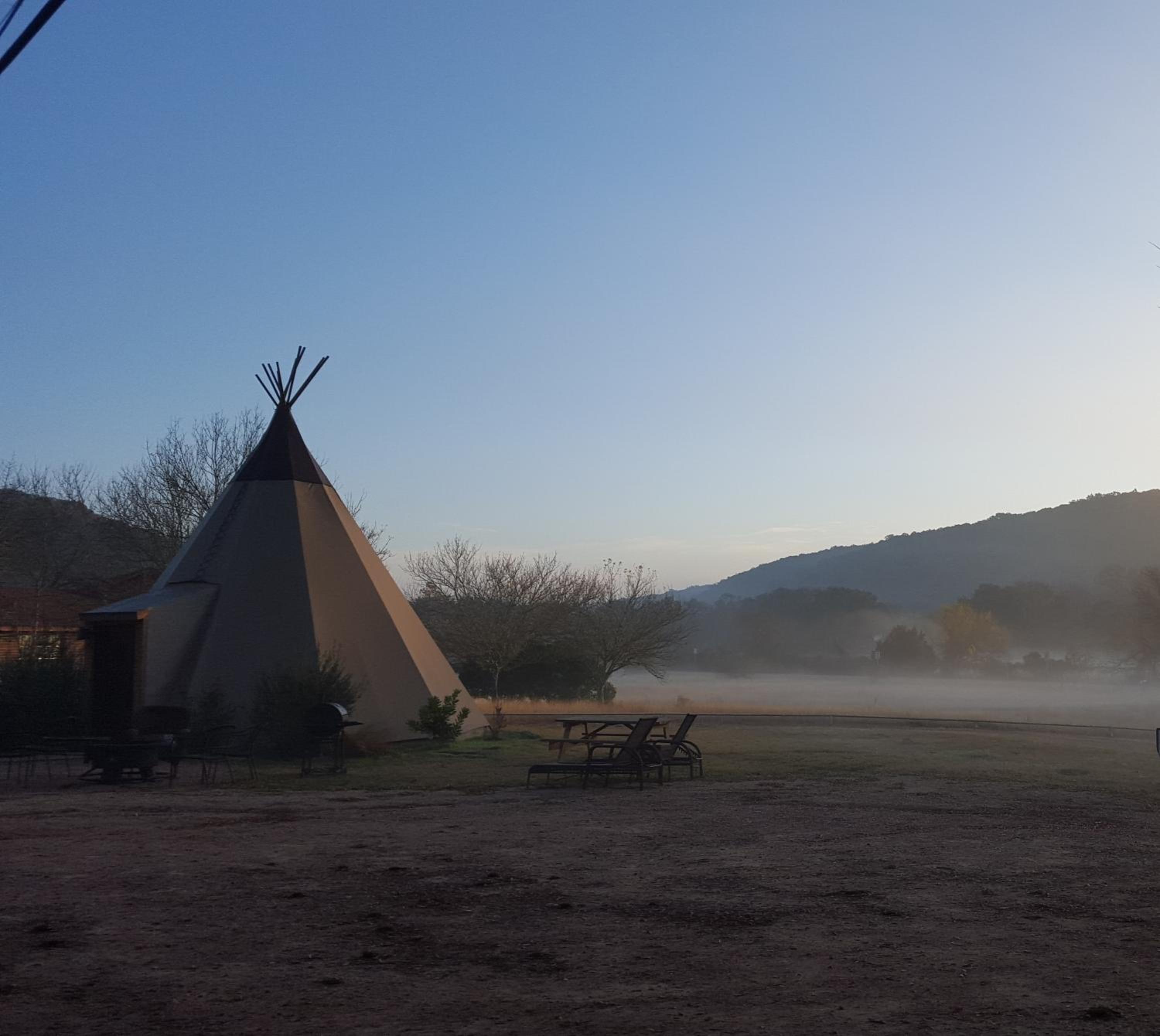 Tipis on the Guadalupe