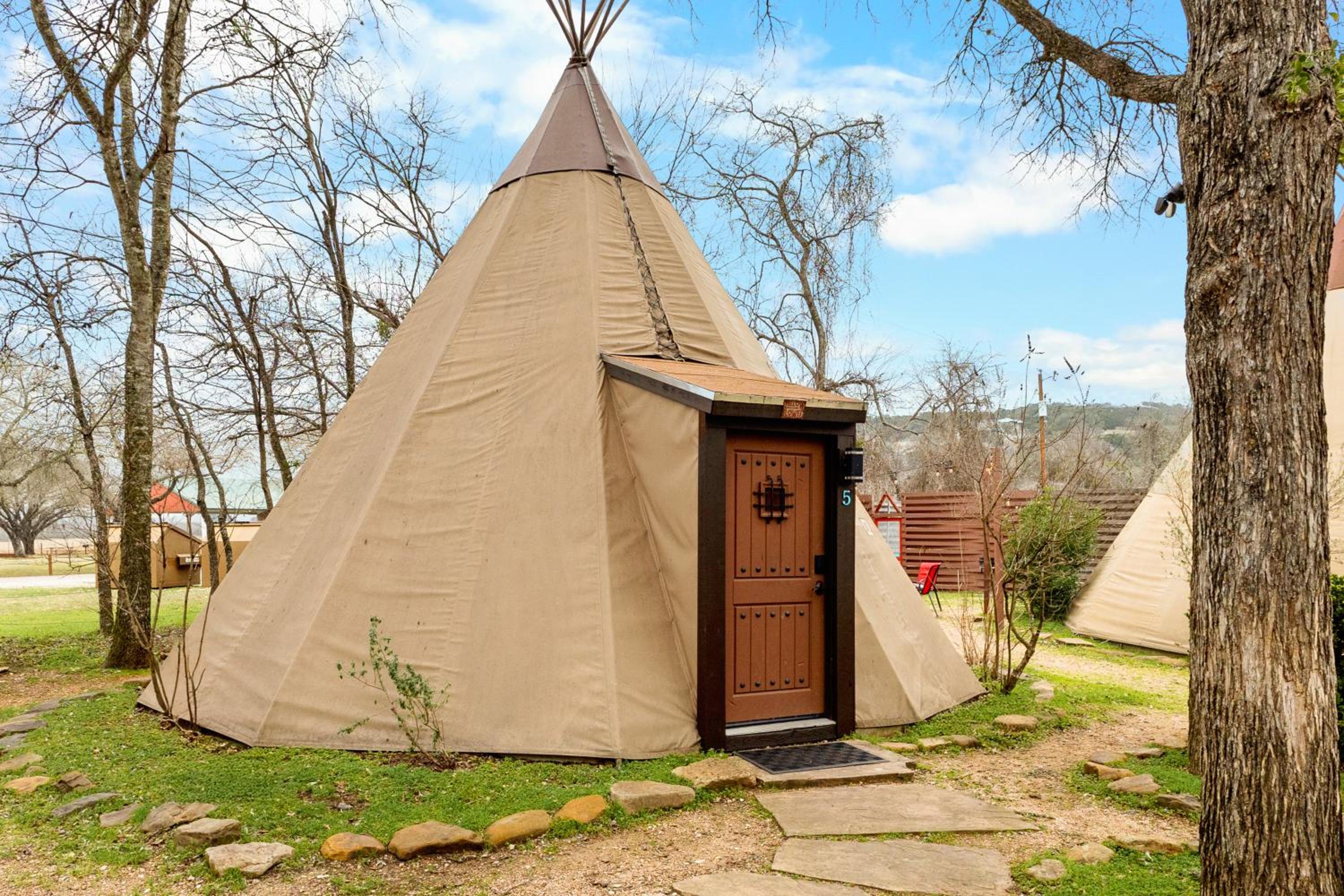 Tipis on the Guadalupe