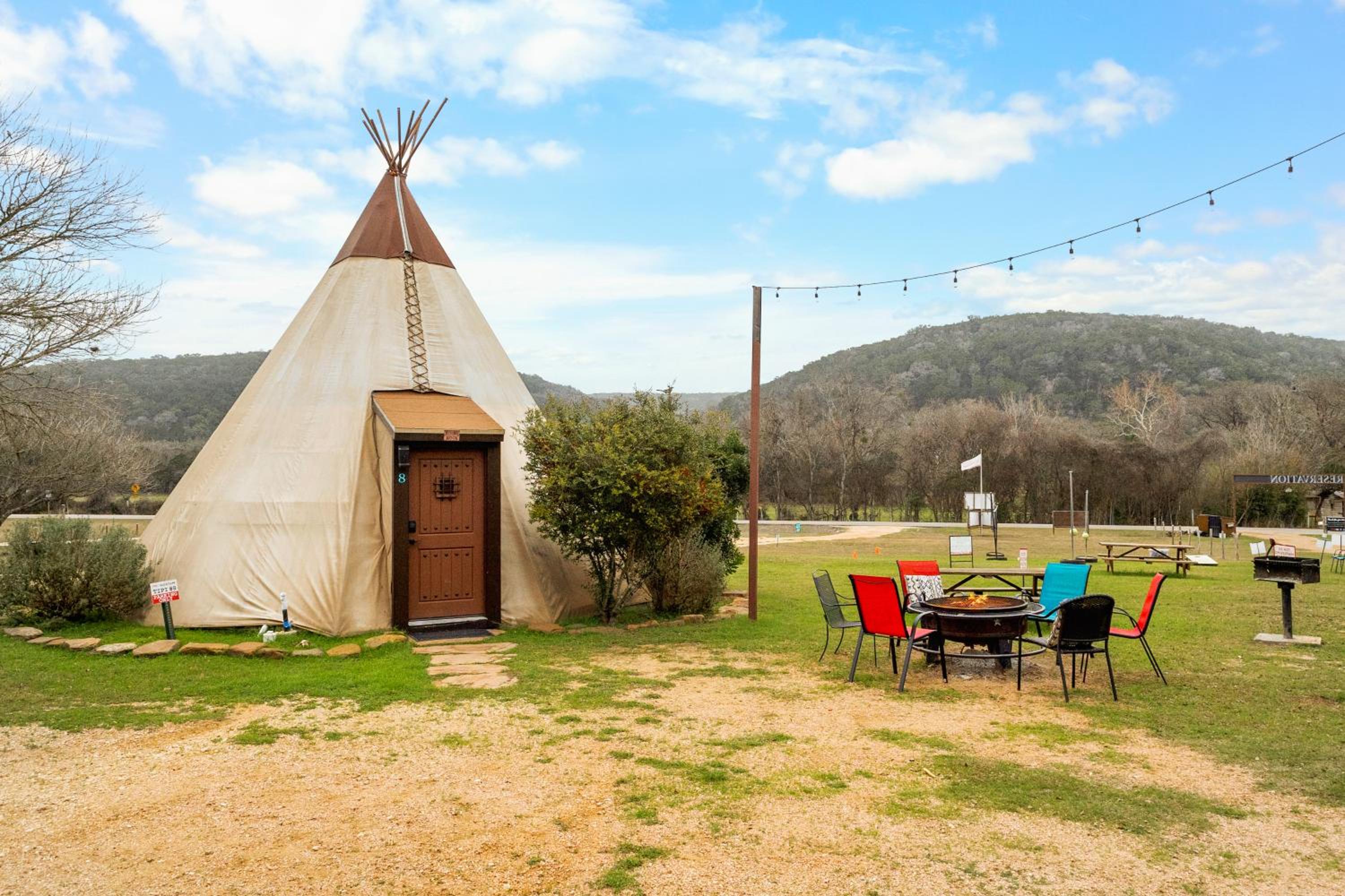 Tipis on the Guadalupe