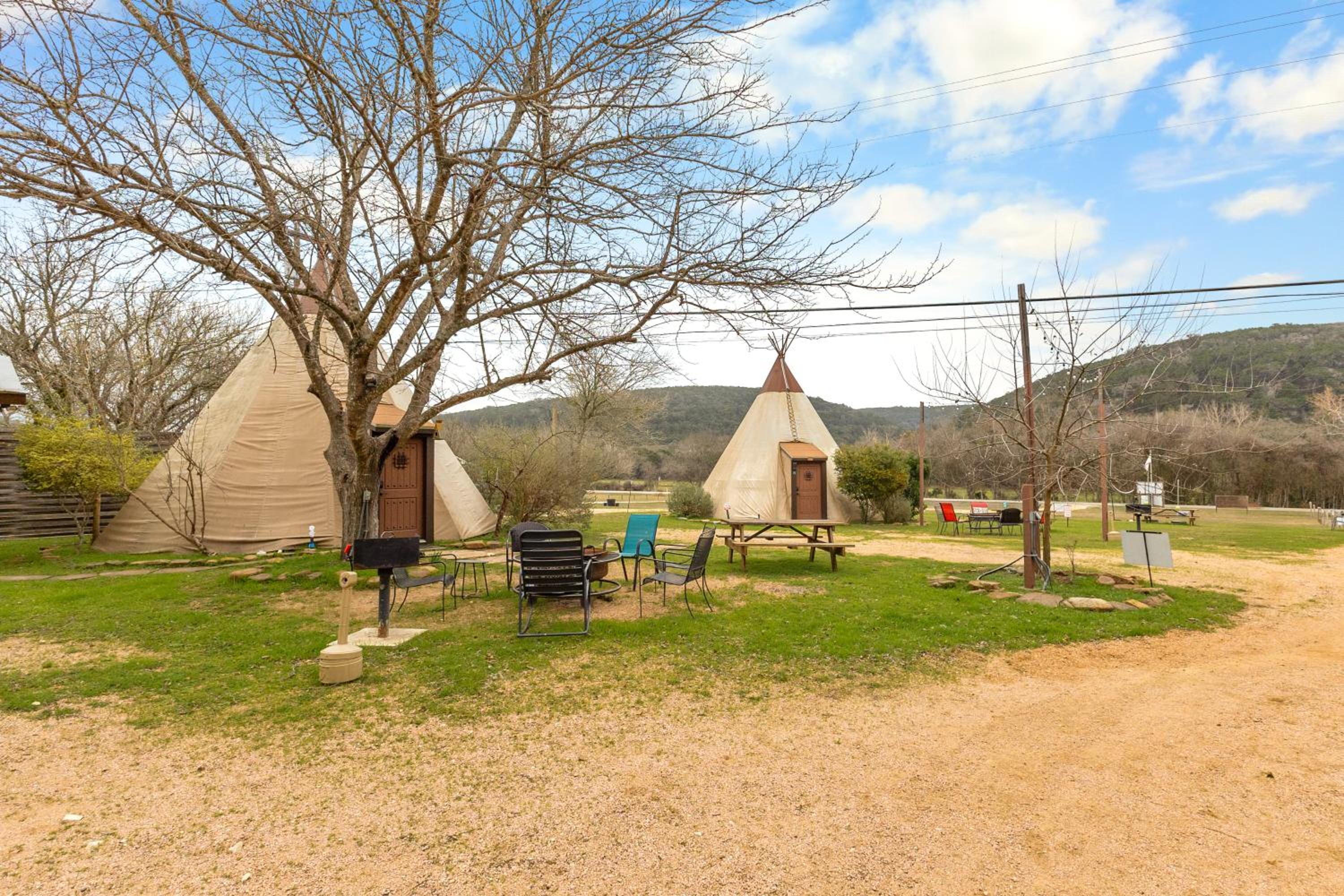 Tipis on the Guadalupe