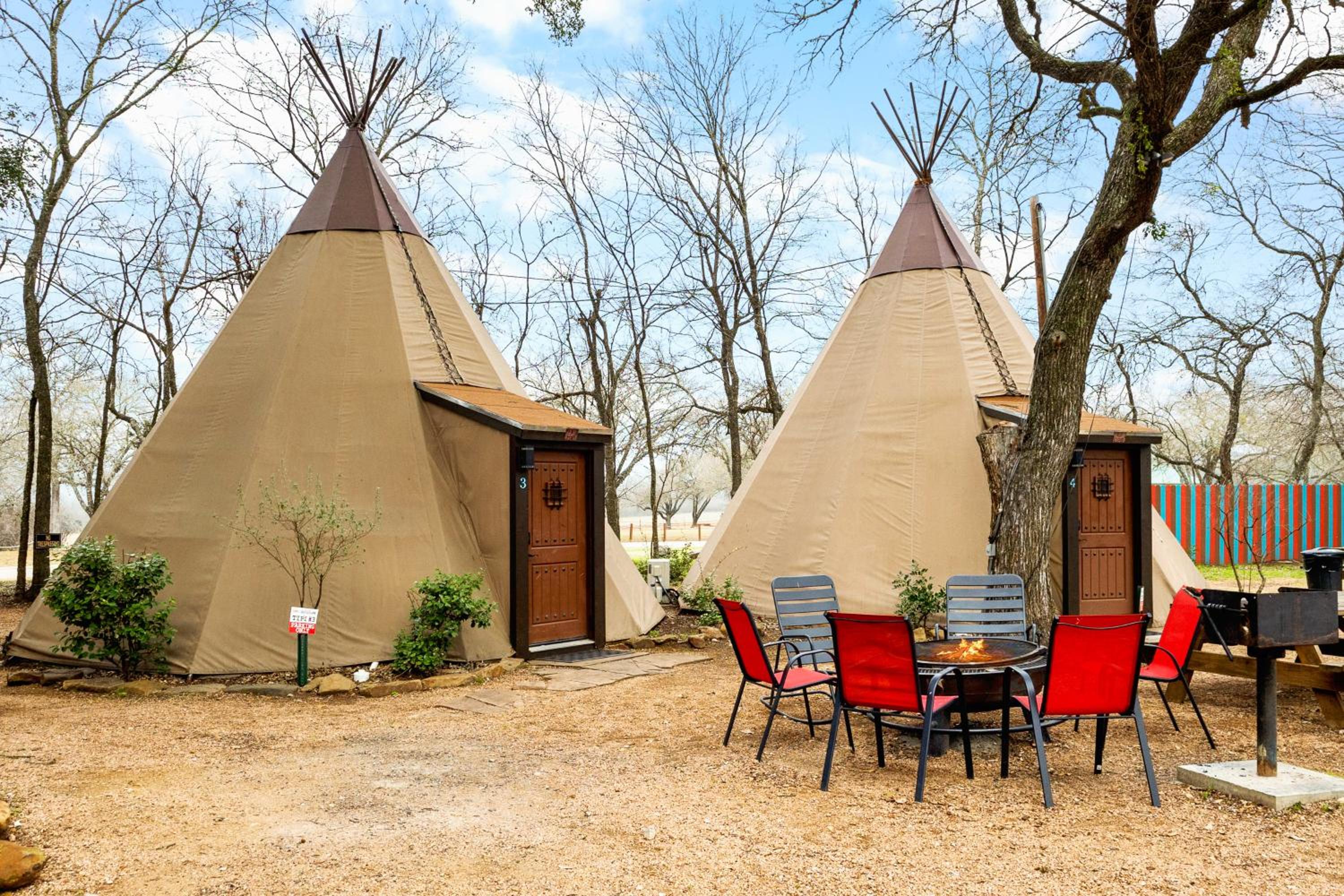 Tipis on the Guadalupe