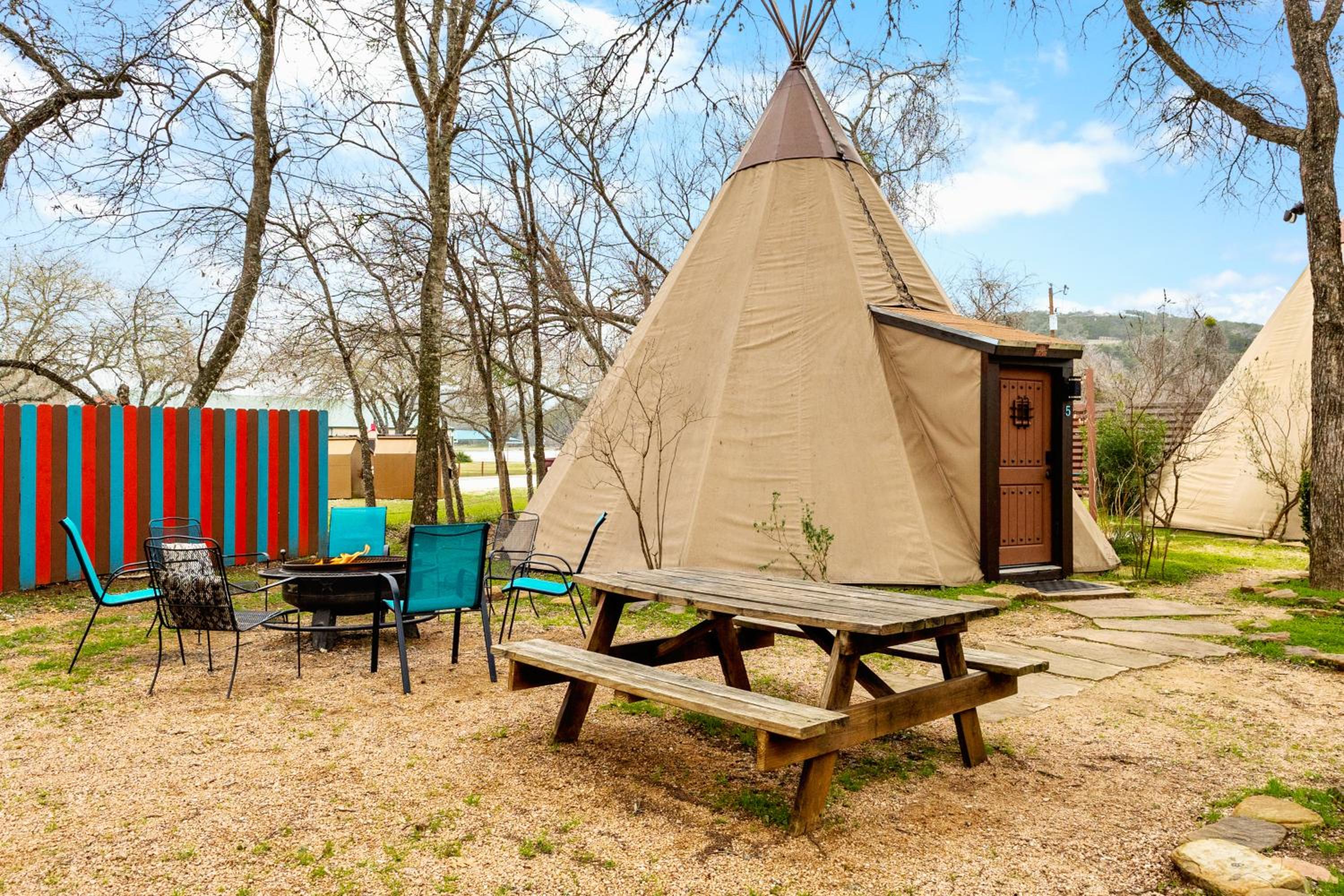Tipis on the Guadalupe