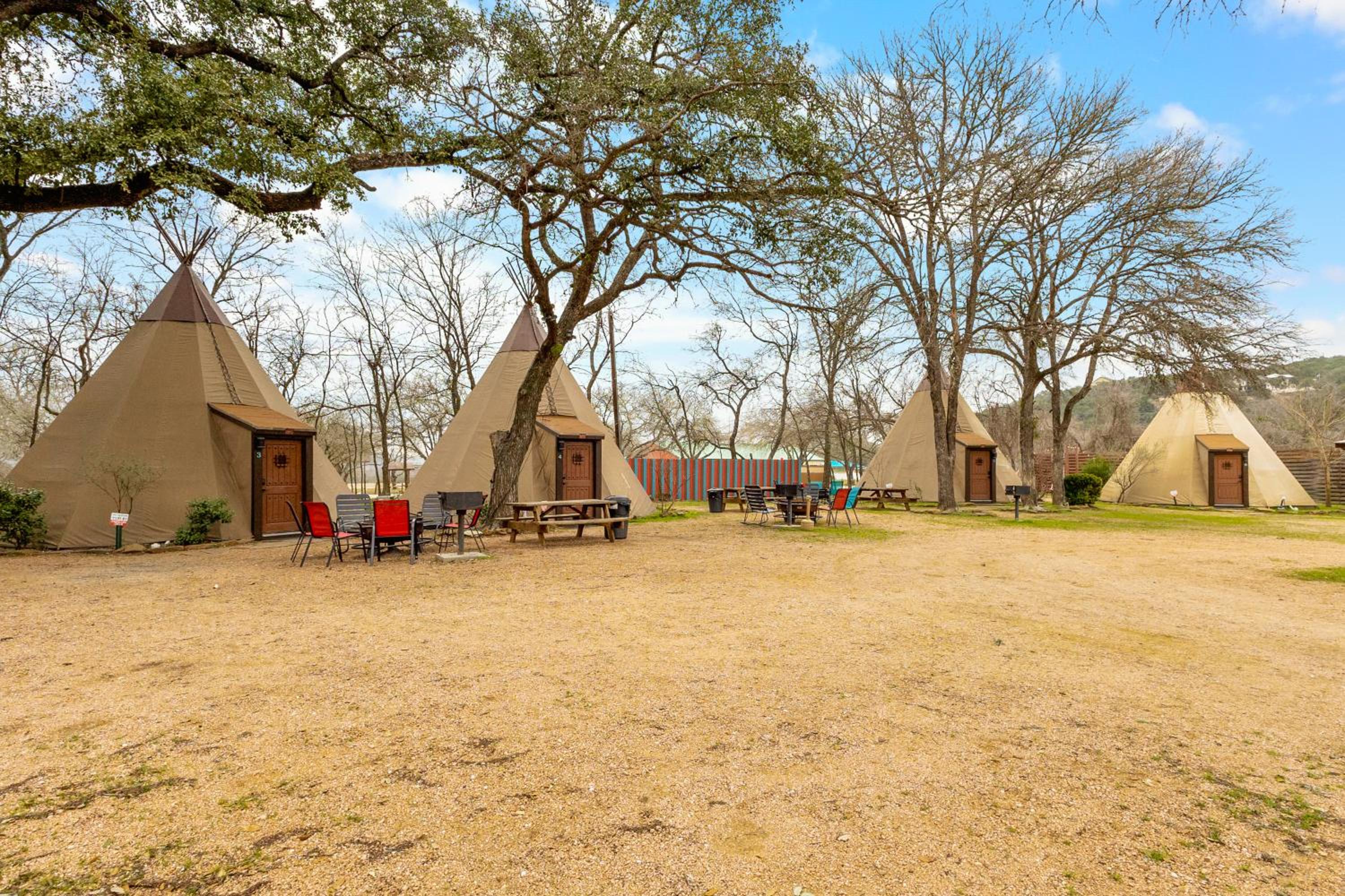 Tipis on the Guadalupe