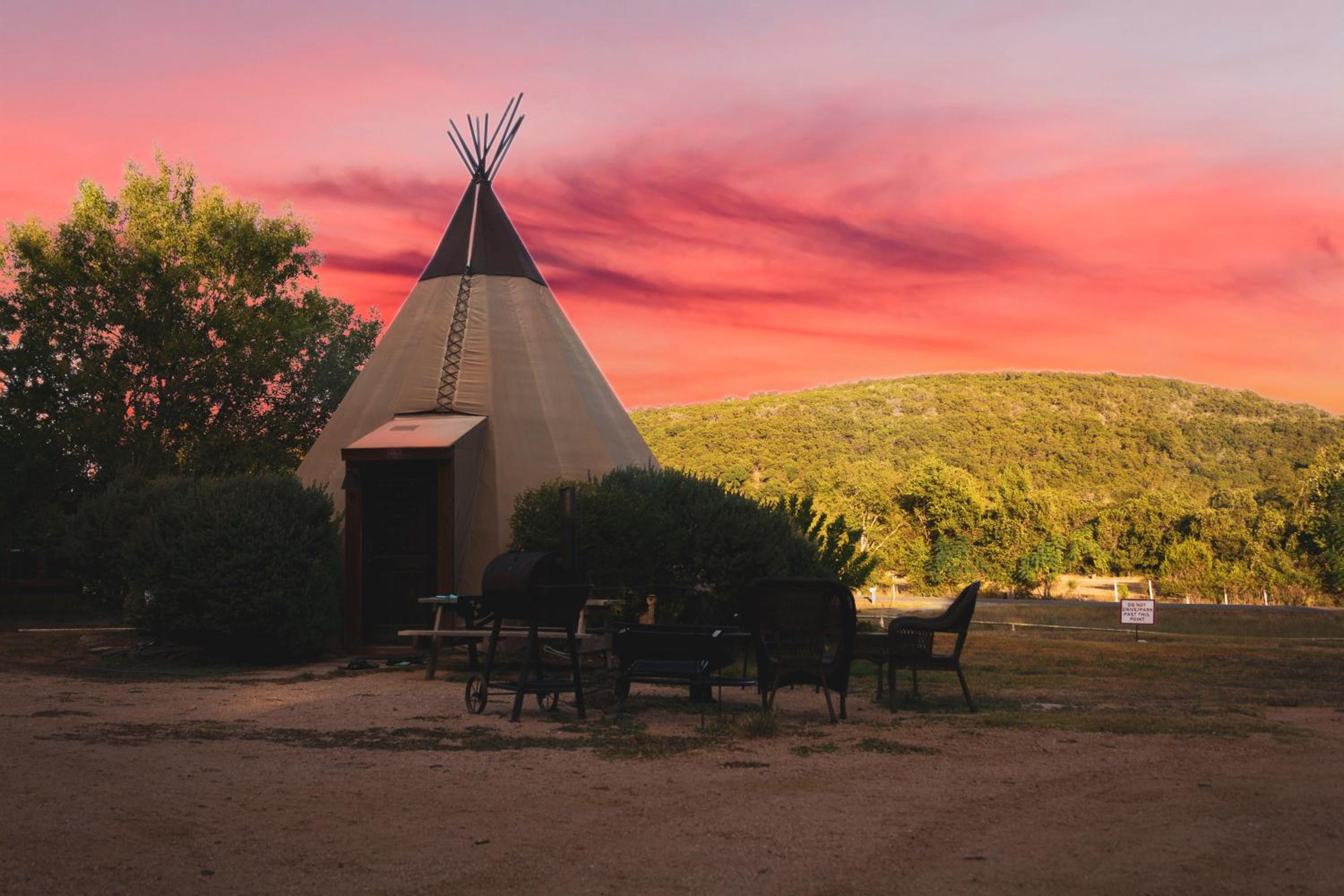 Tipis on the Guadalupe