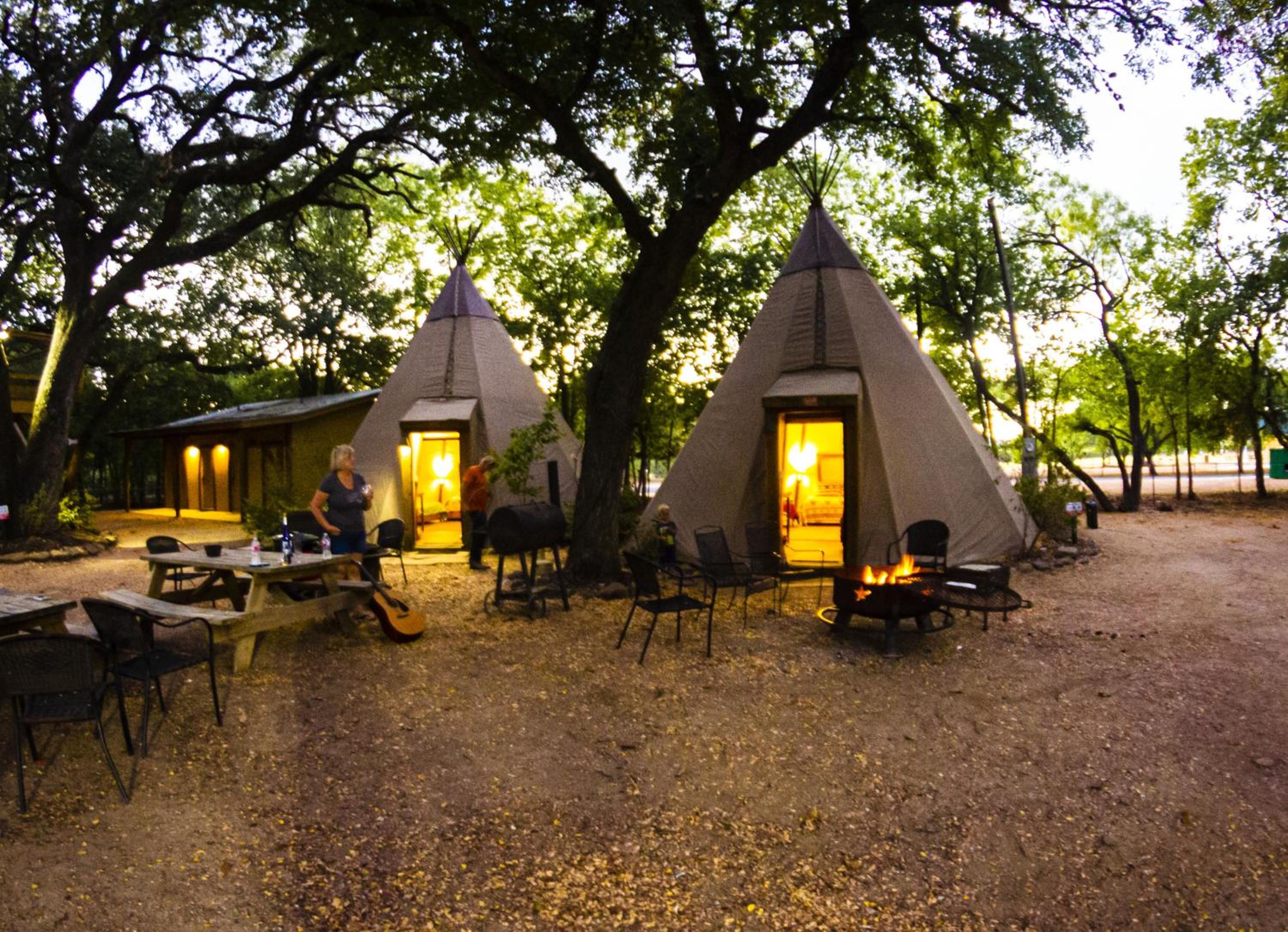 Tipis on the Guadalupe
