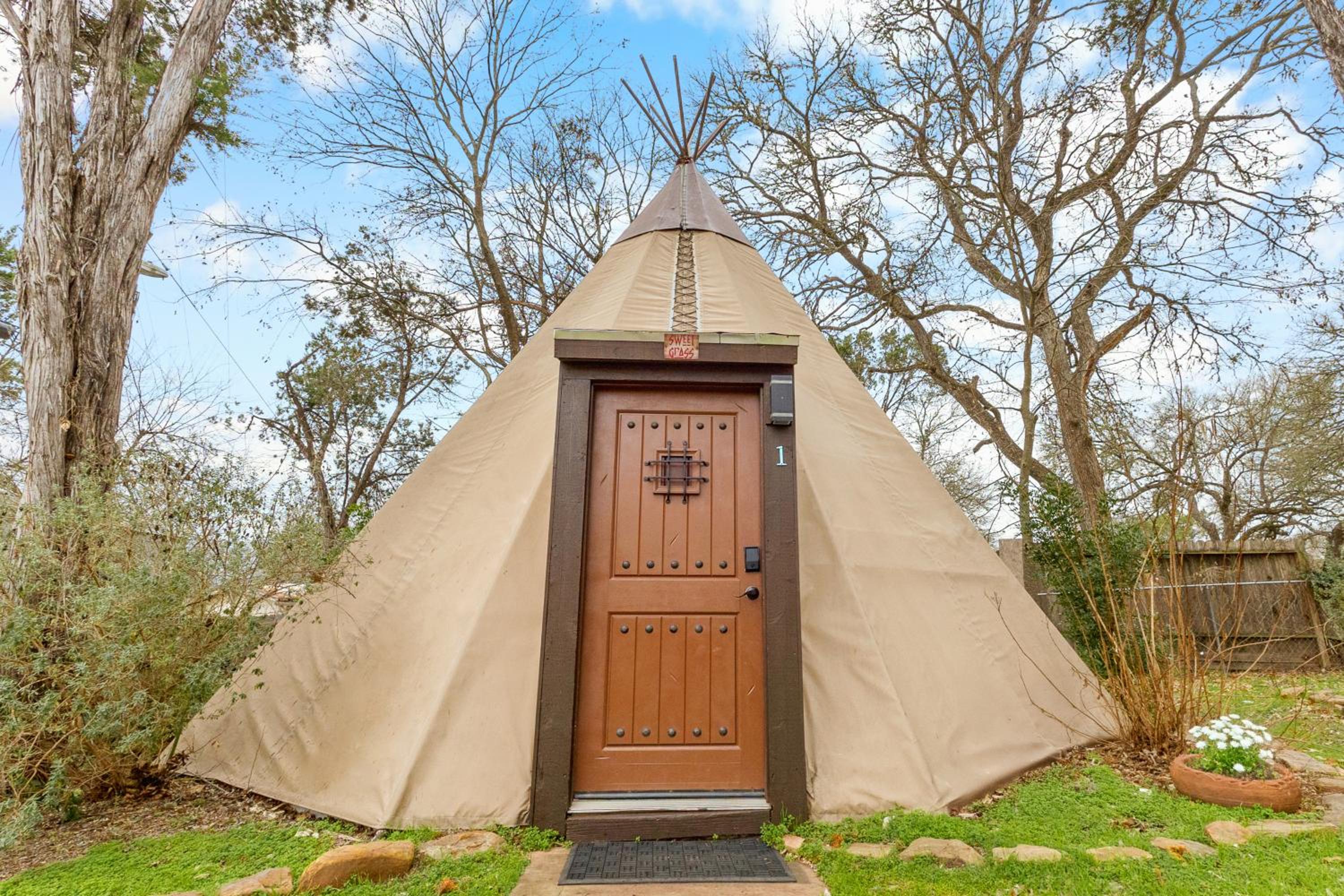 Tipis on the Guadalupe