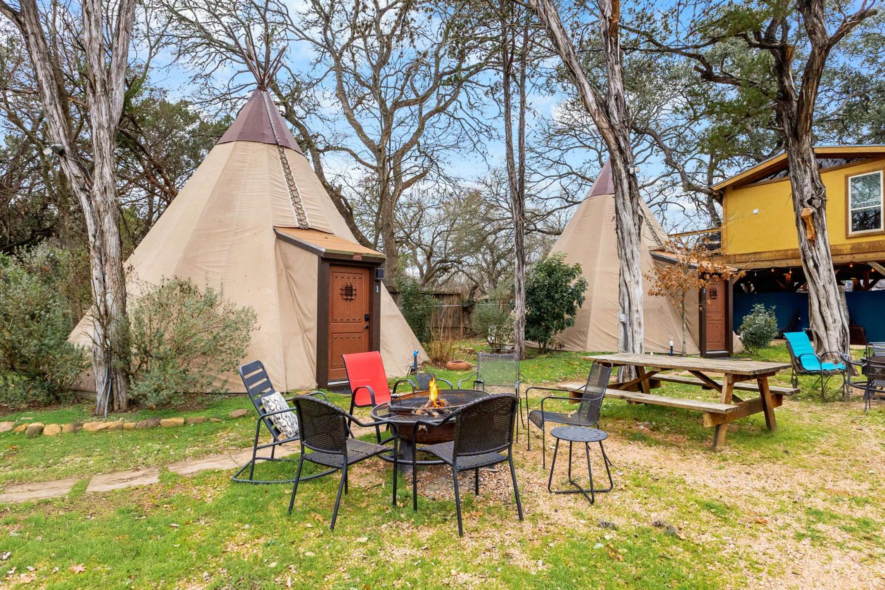 Tipis on the Guadalupe