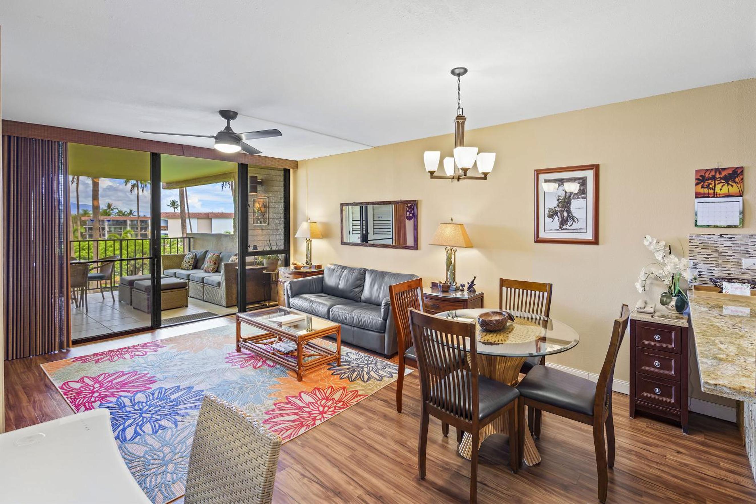 Kamaole Sands 10-307, Ocean View, Large Lanai, Twin Murphy Beds, Split-AC, Wi-Fi