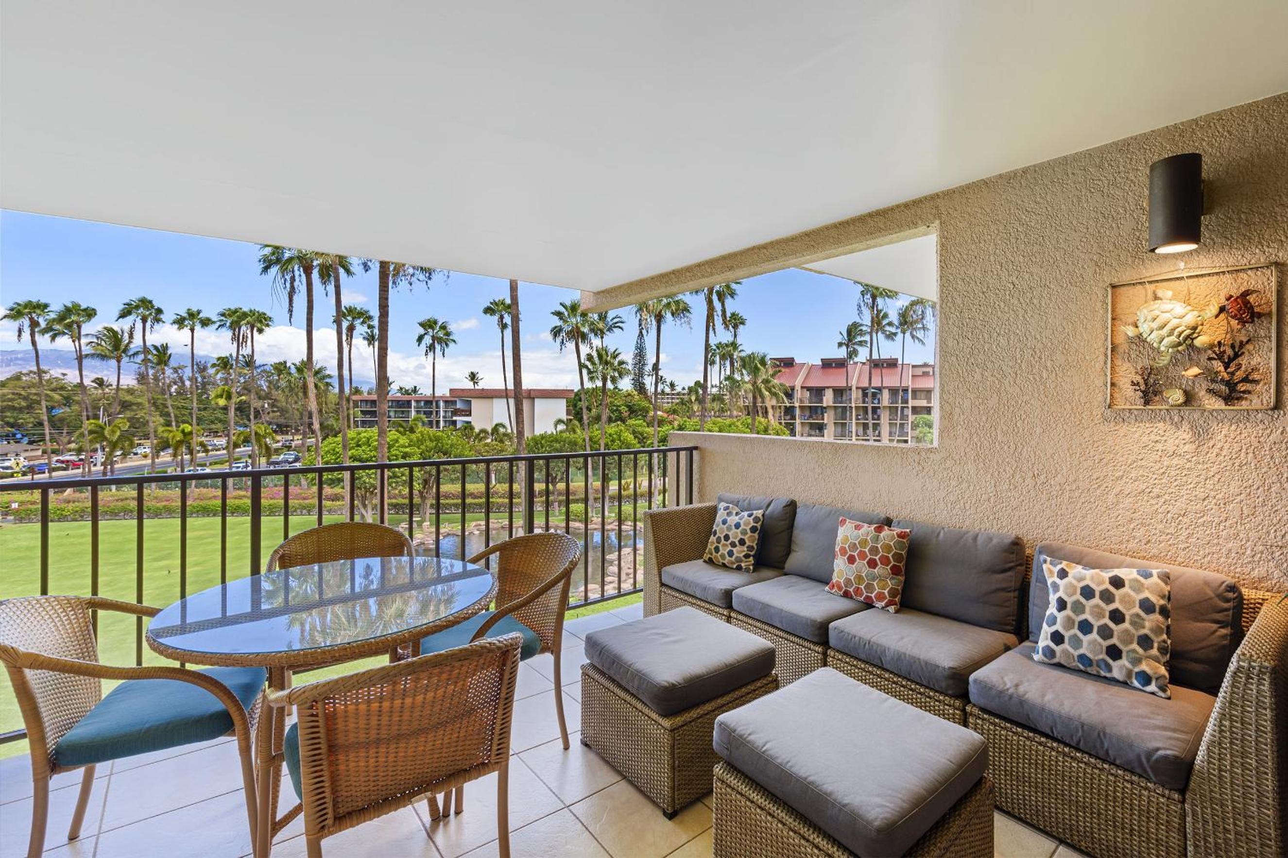 Kamaole Sands 10-307, Ocean View, Large Lanai, Twin Murphy Beds, Split-AC, Wi-Fi