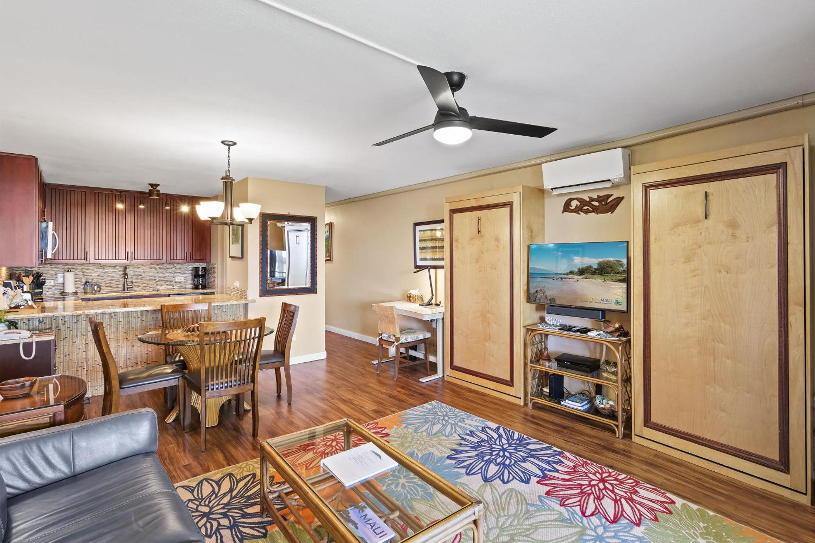 Kamaole Sands 10-307, Ocean View, Large Lanai, Twin Murphy Beds, Split-AC, Wi-Fi
