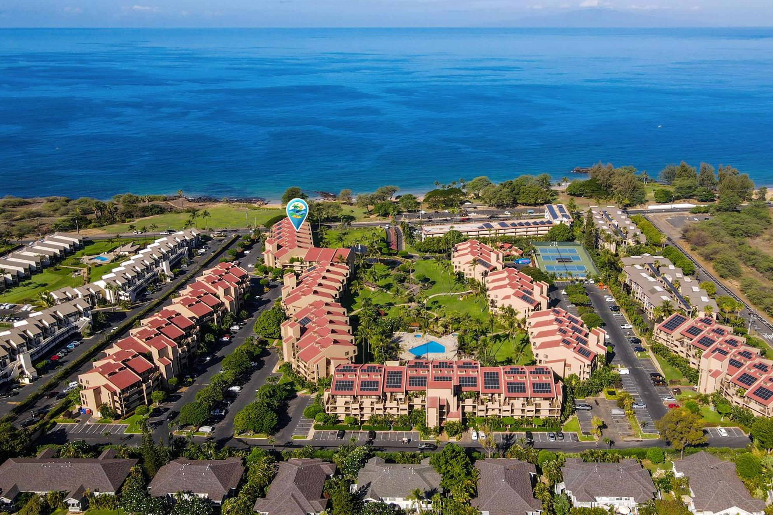 Kamaole Sands 10-307, Ocean View, Large Lanai, Twin Murphy Beds, Split-AC, Wi-Fi