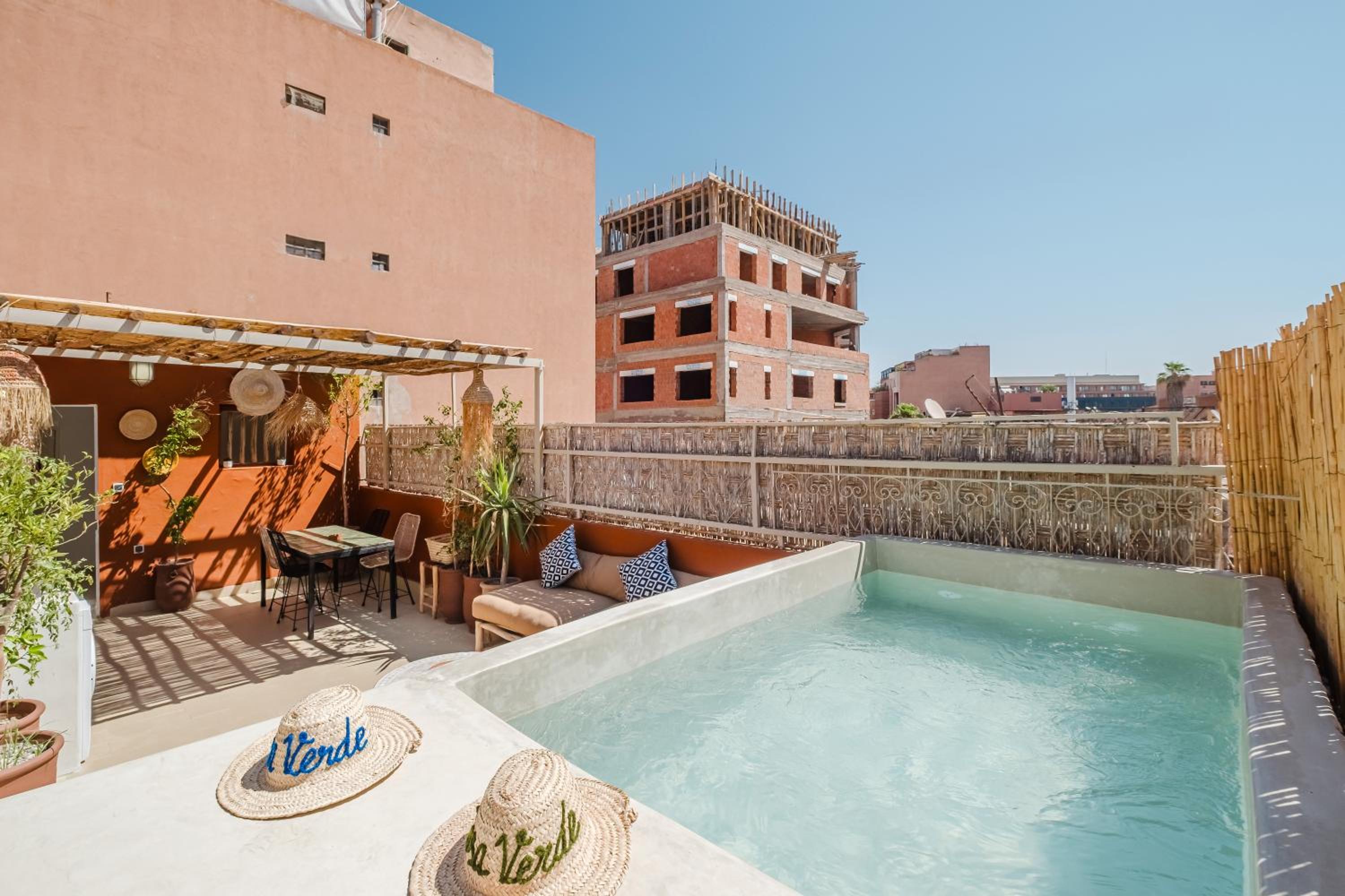 Heart of Gueliz Rooftop Terrace with Pool and Breakfast Free WiFi 3 Bedrooms