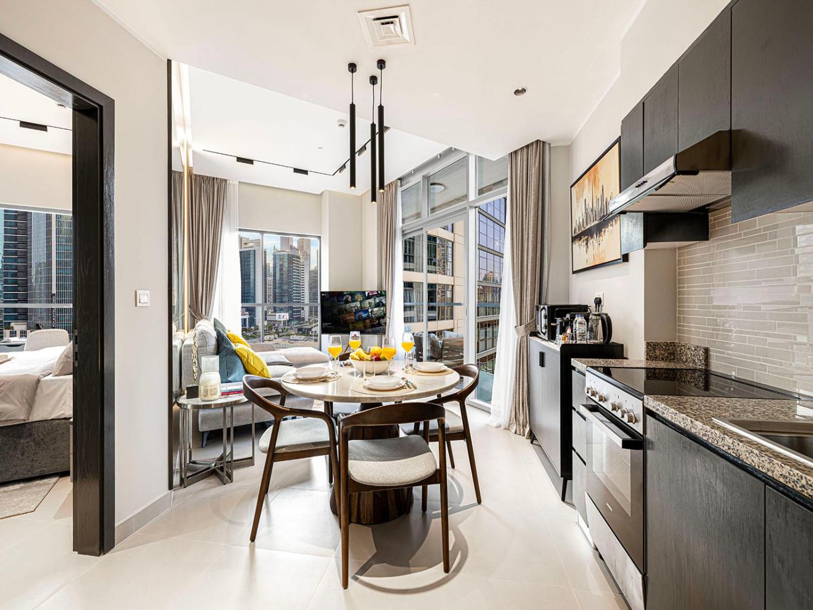 Direct Burj Khalifa View - Luxury 1BR - Walk to Dubai Mall